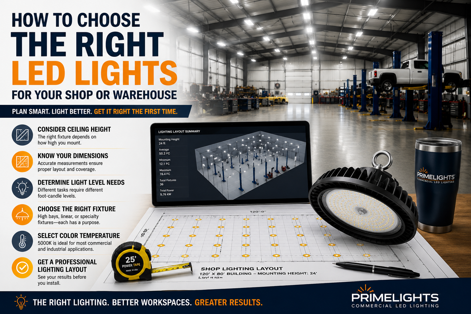 How to Choose the Right LED Lights for Your Shop or Warehouse