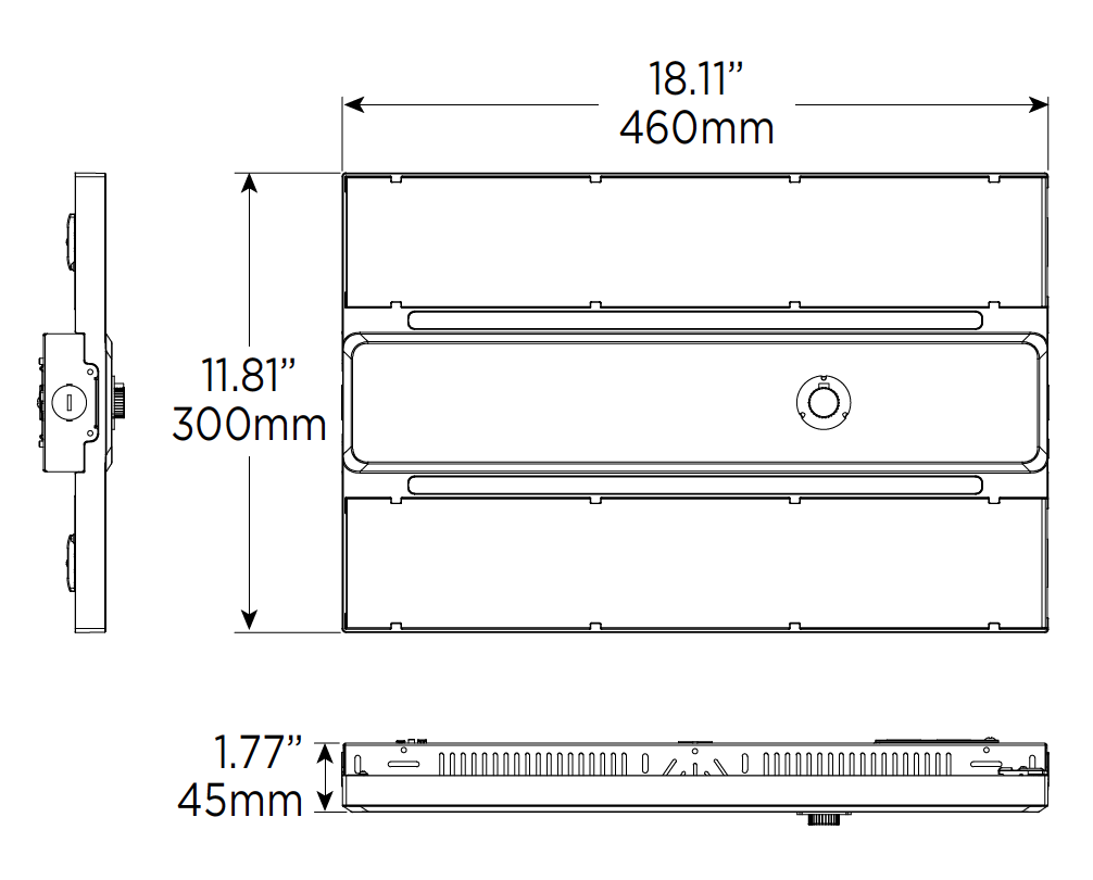 LED 1.5' WILDCAT Gen2.0 195/165/135 Watt TAA Certified Bay Shop Light Up to 29,000 Lumens
