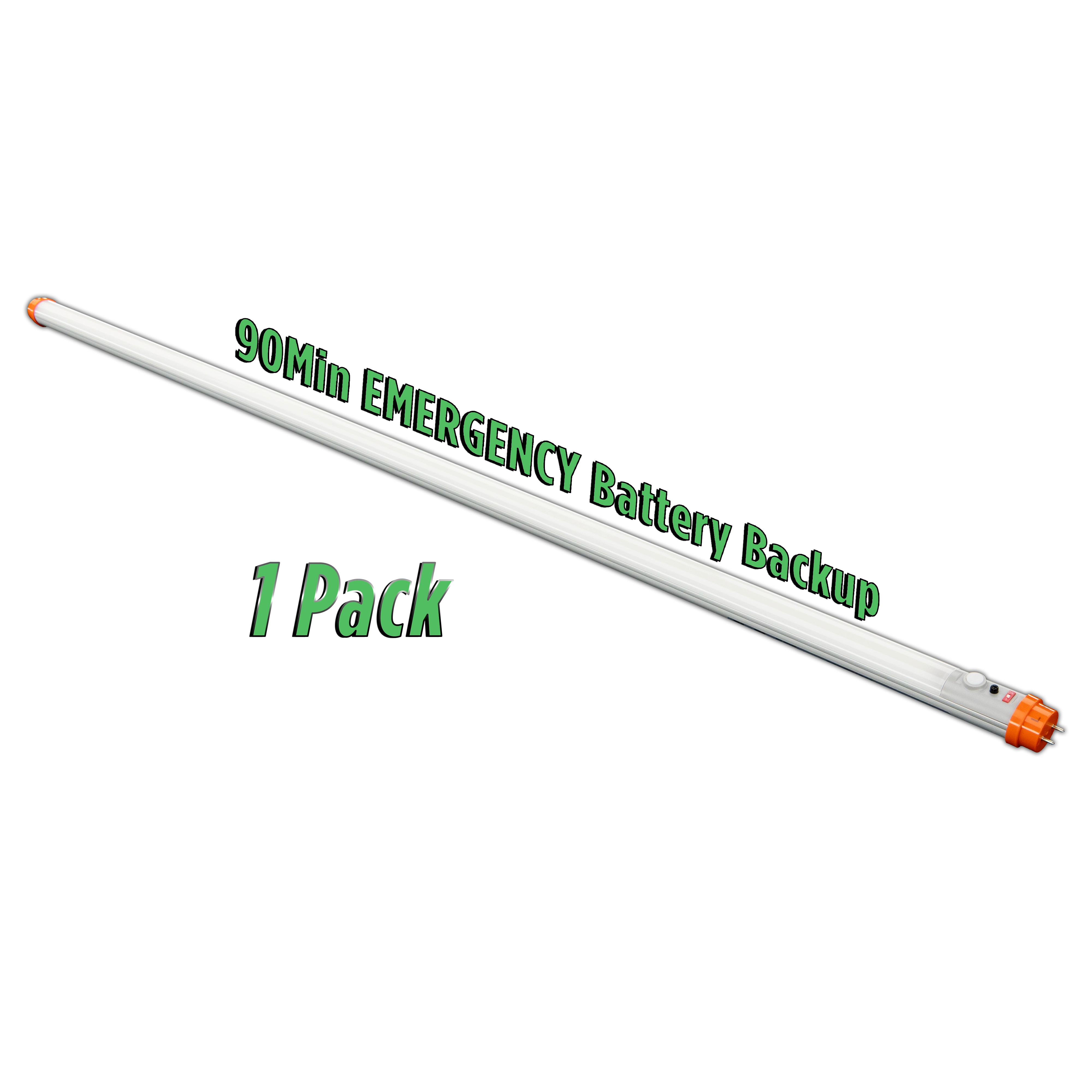 4' Ft. T8 LED 90Min EMERGENCY BATTERY Tube 18W Frosted 5000K