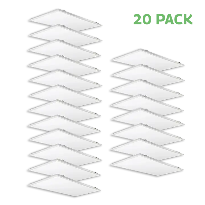 LIMITED OFFER 2' X 4' LED 30-40 Watt Selectable Panel Troffer 3500-5000K Selectable (20 PACK)