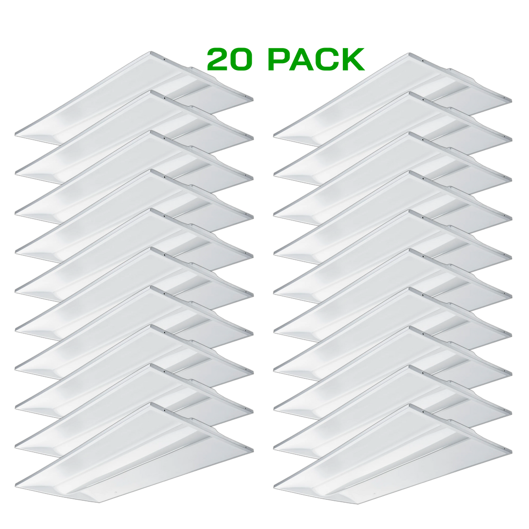 2' x 4' LED Center Basket Troffer - Up to 50W / 9000 Lumens (20 Pack)