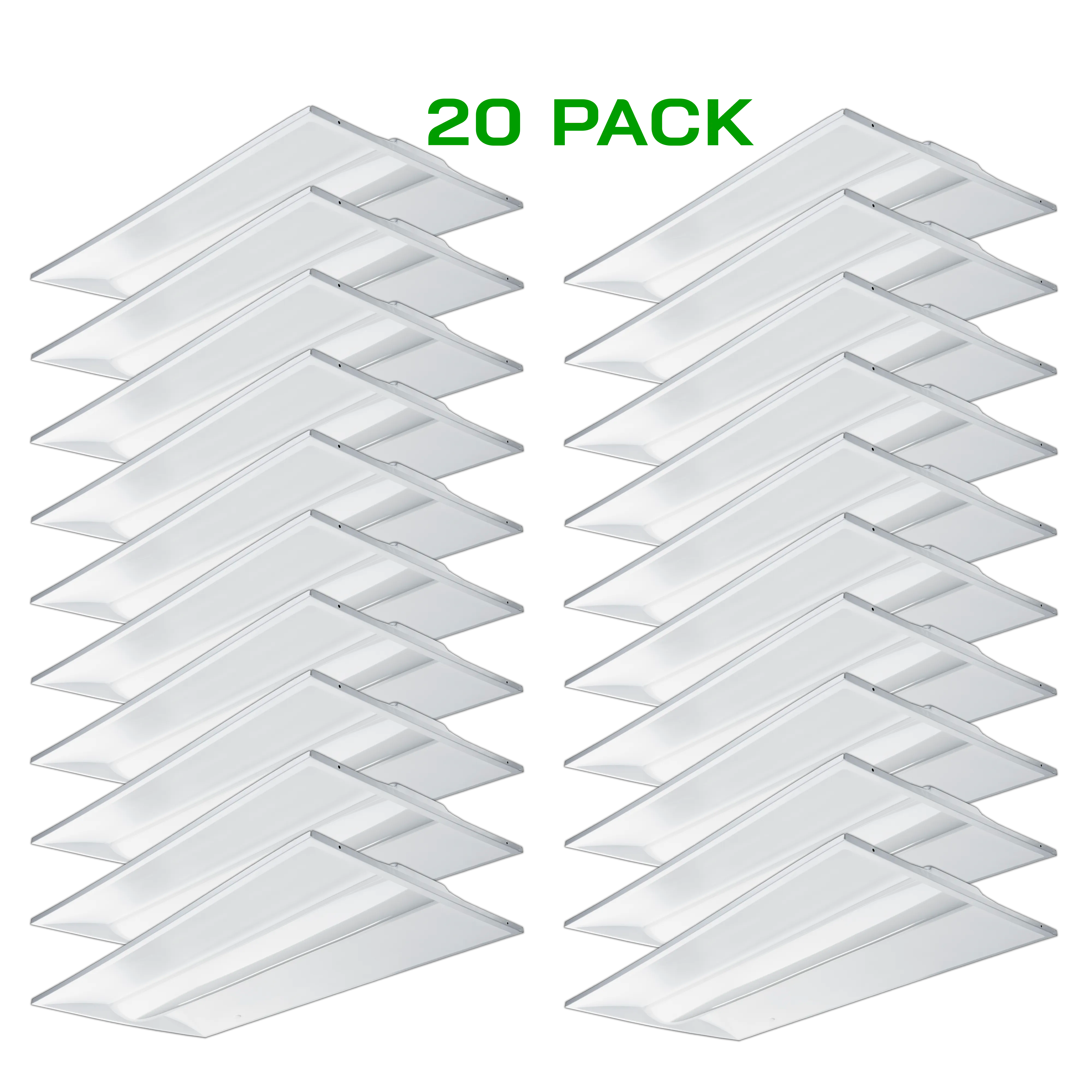 2' x 4' LED Center Basket Troffer - Up to 50W / 9000 Lumens (20 Pack)