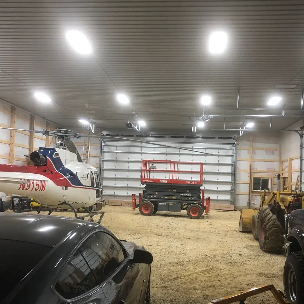 4ft LED Shop Light | Fixture & 6 Clear Tubes | Up to 30ft Mounting Height