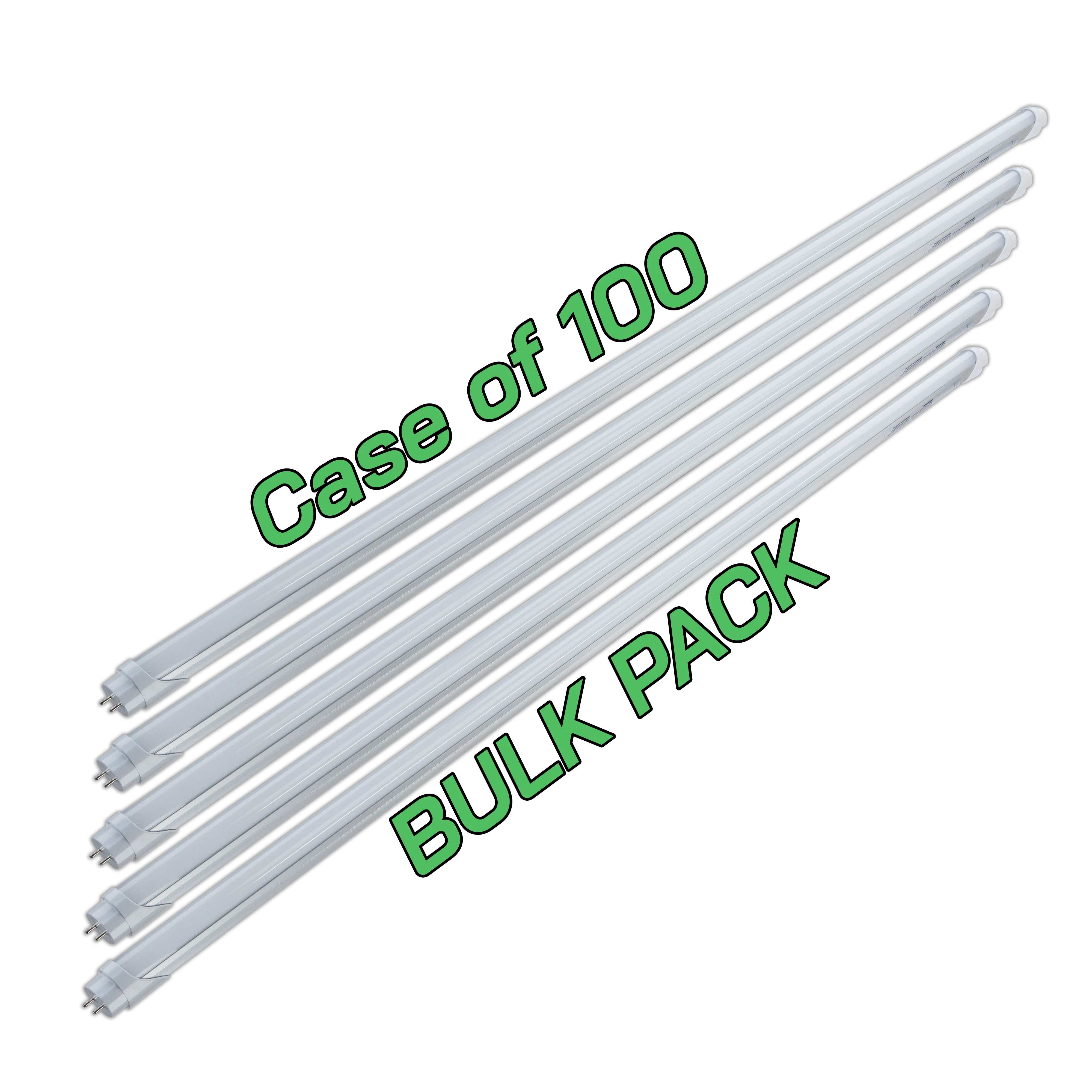 4' Ft. T8 LED Bulb 10W Watt Frosted BULK PACK Dimmable 4k or 5K Color Temp A+B Single or Double Ended Direct Wire or Ballast Compatible (Case of 100)