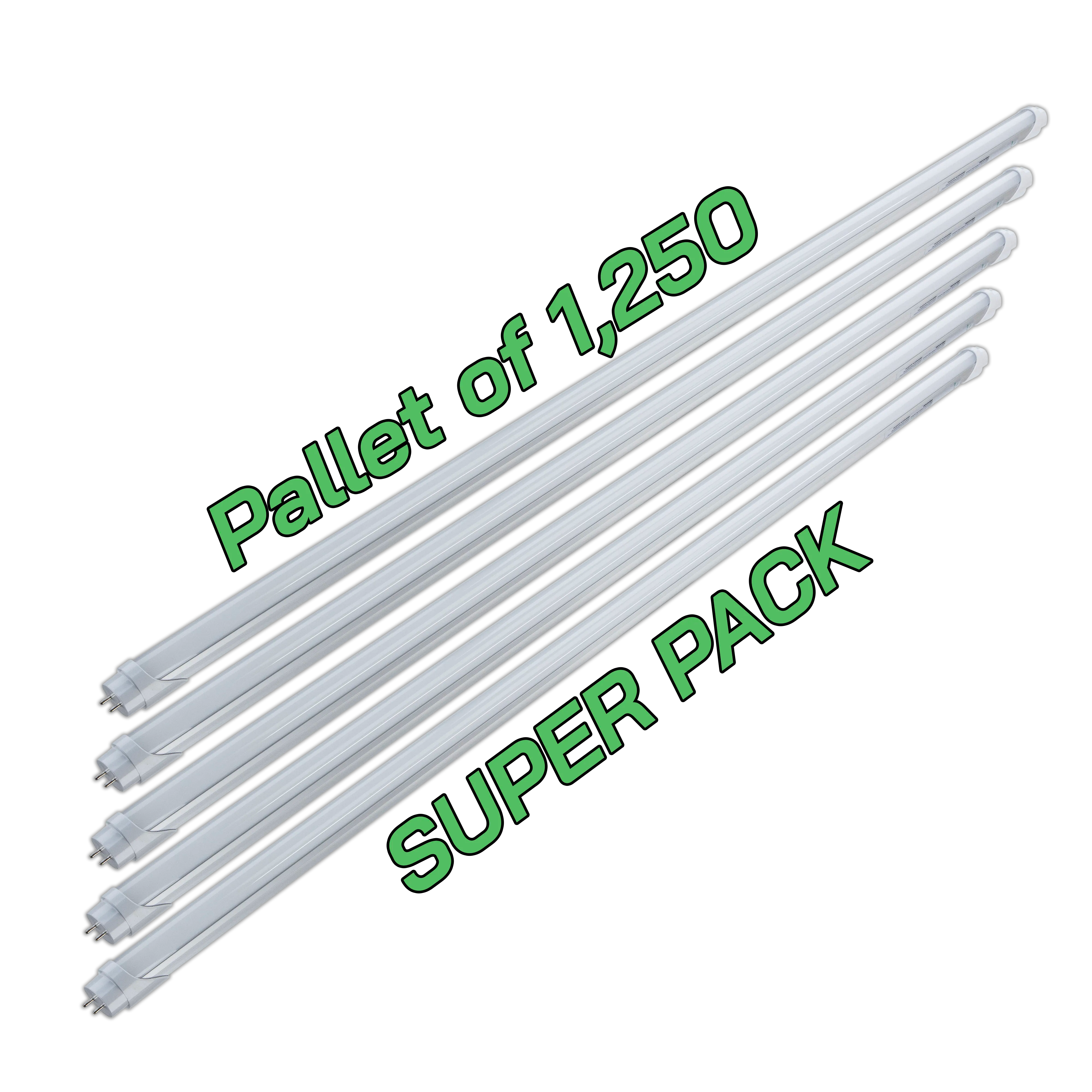 4' Ft. T8 LED Bulb 10W Watt Frosted SUPER PACK Dimmable 4k or 5K Color Temp A+B Single or Double Ended Direct Wire or Ballast Compatible (Pallet of 1,250)