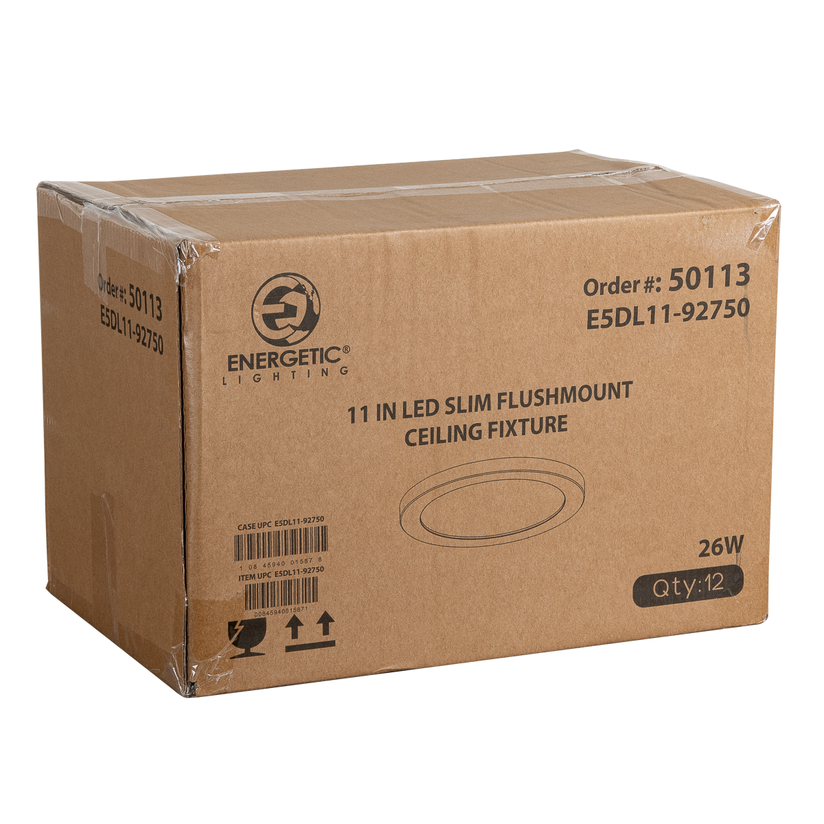 Energetic Lighting E5DL11-92750 11" Downlight 26W, 120V, Dimmable, Color Selectable (12 Pack)