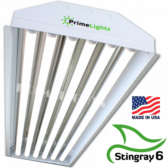 480 Volt LED 6 Lamp T8 STINGRAY 6XL Highbay Fixture 132 Watts Frosted