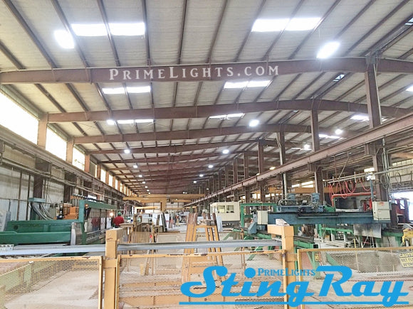 4ft. LED 6 Lamp T8 STINGRAY® 6XL Highbay Fixture 108W Frosted W/ Wire Guard 19,440 Lumens