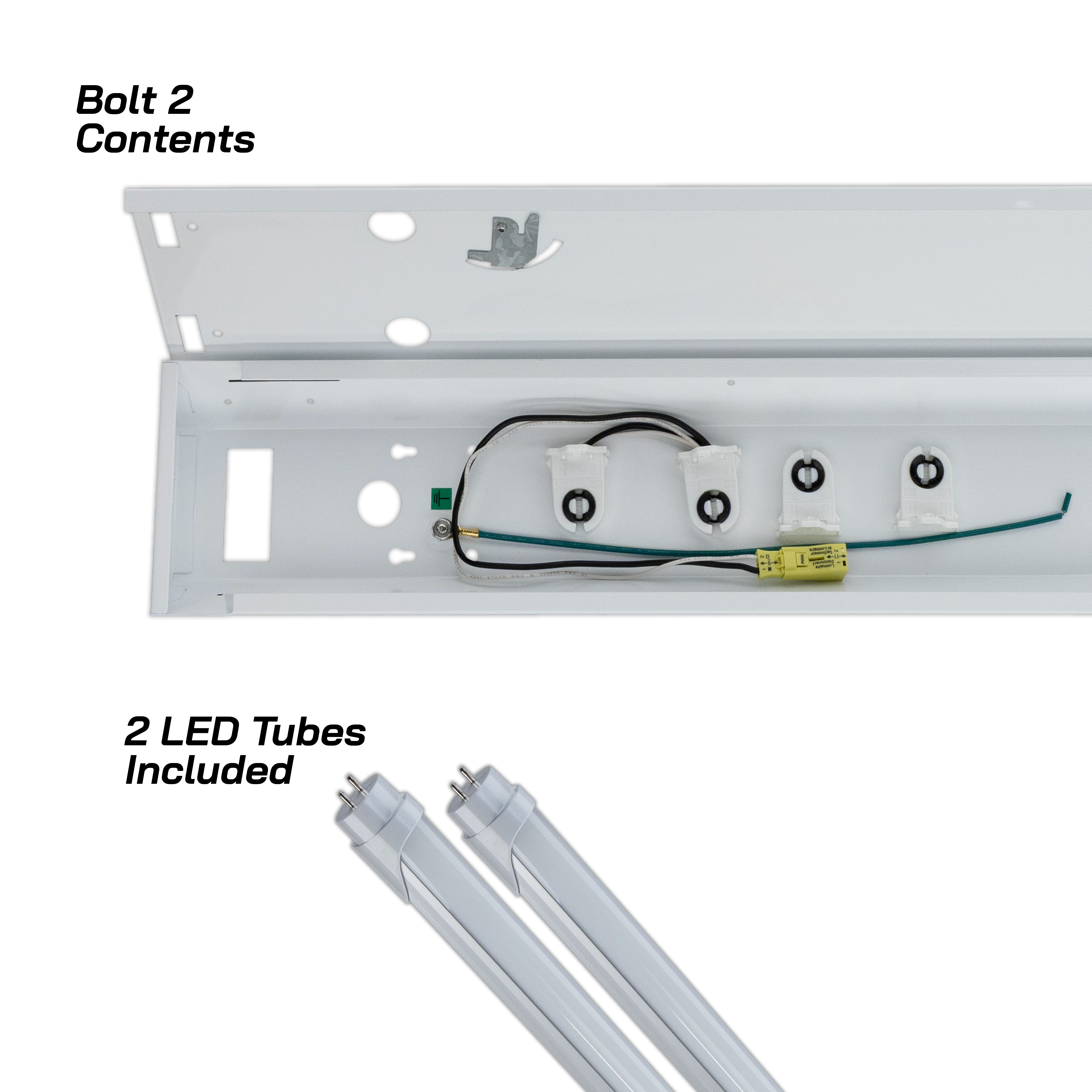 4ft. LED 2 Lamp BOLT® GEN 2.0: Brighter, Most Efficient, Sleeker - 40W Frosted LEDs 7,200 Lumens