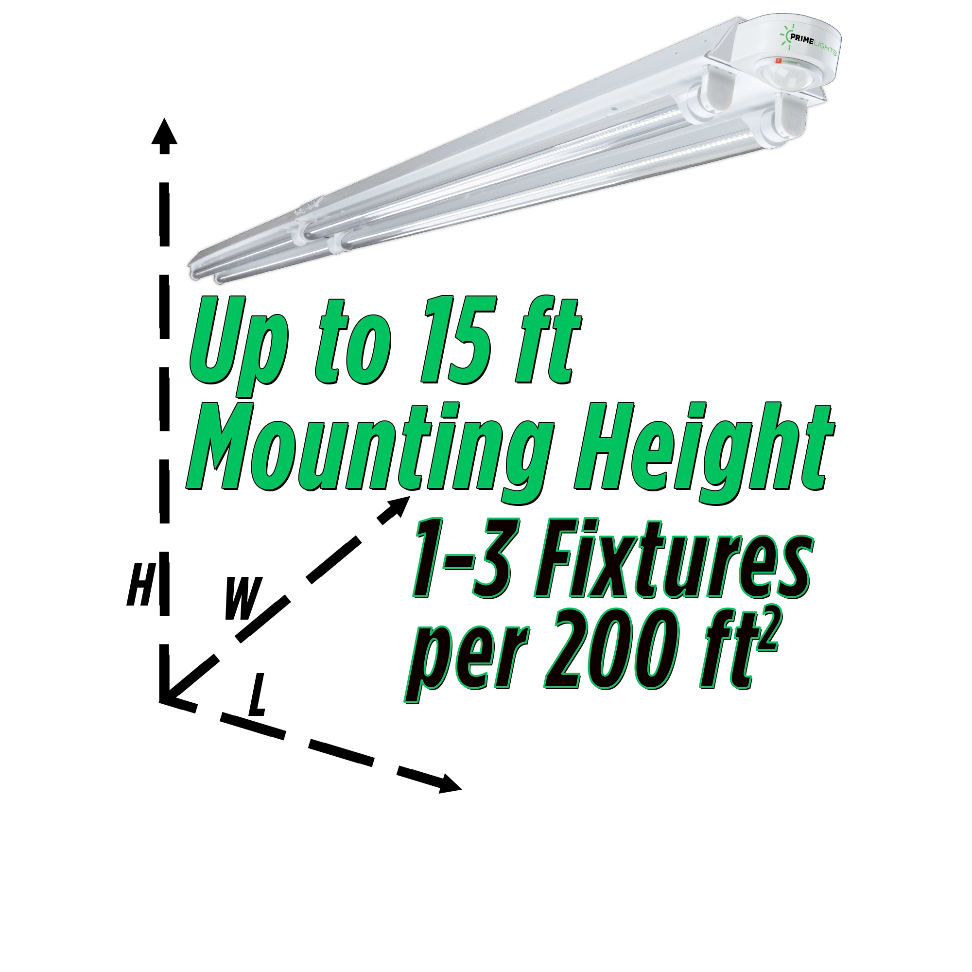 8ft. LED 4 Lamp BOLT® GEN 2.0: Brighter, Most Efficient, Sleeker - 80W Clear/Frosted LEDs Motion Activated Shop Light 14,400 Lumens