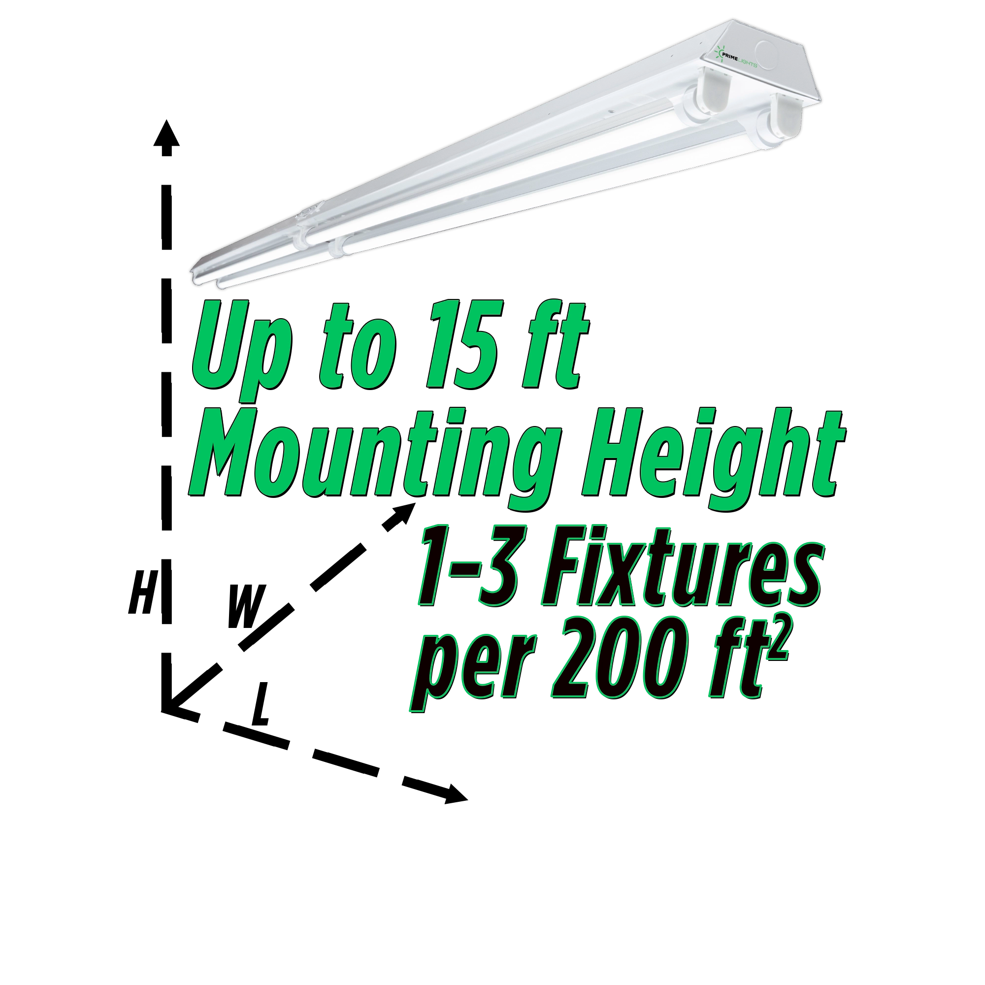 8ft. LED 4 Lamp BOLT® GEN 2.0: Brighter, Most Efficient, Sleeker - 80W Frosted LEDs 14,400 Lumens