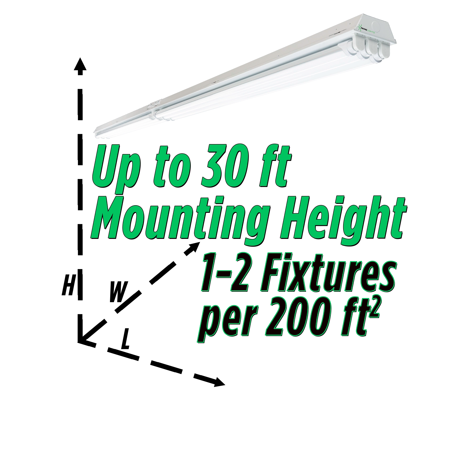 8ft. LED 6 Lamp BOLT® GEN 2.0: Brighter, Most Efficient, Sleeker - 120W Frosted LEDs 21,600 Lumens