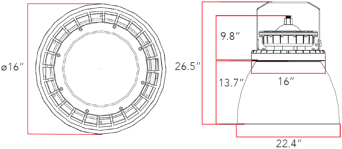 LED Explosion Proof Light Fixtures 4000k (C Series)