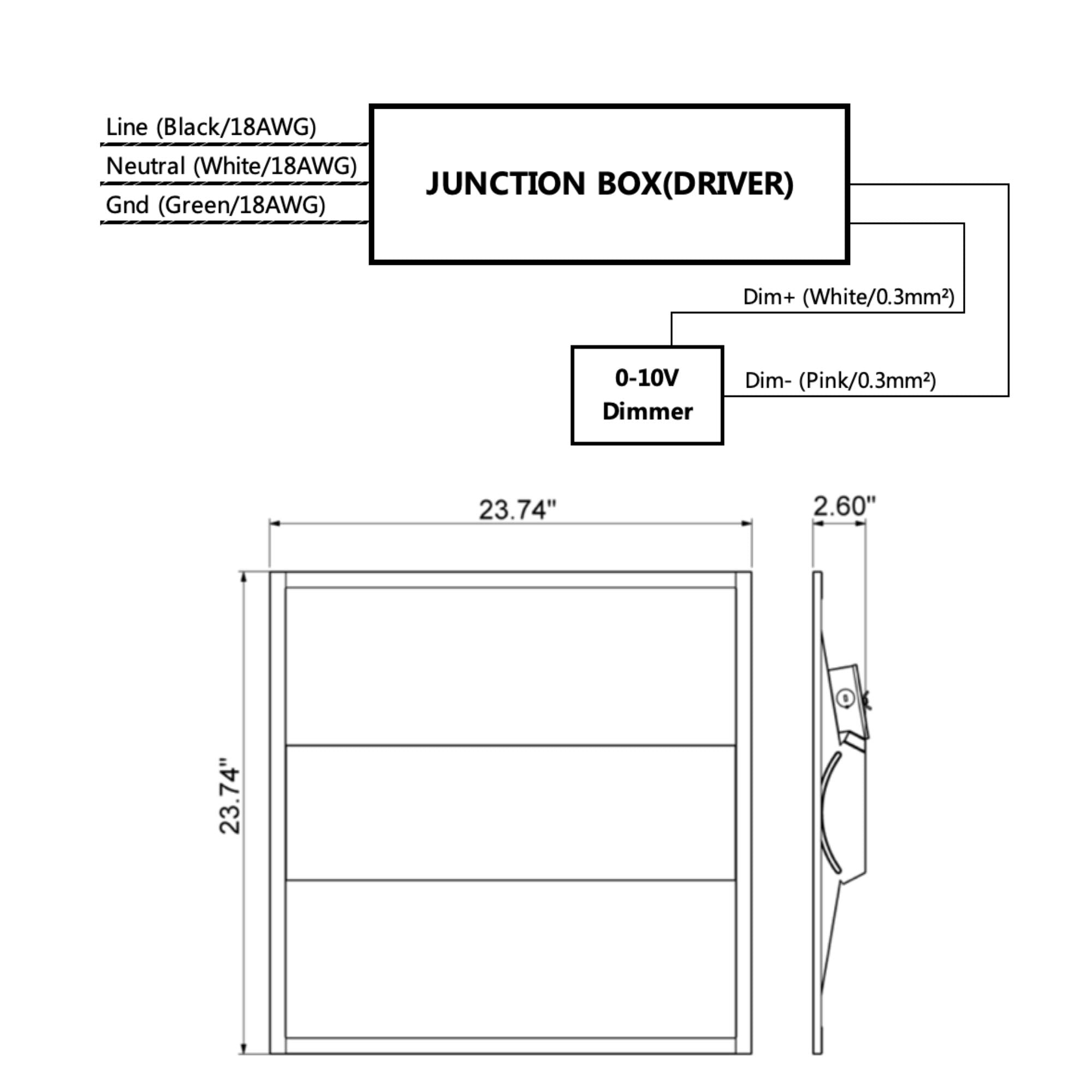 2' x 2' LED Center Basket Troffer - Up to 30W / Up to 3,750 Lumens (2 Pack)