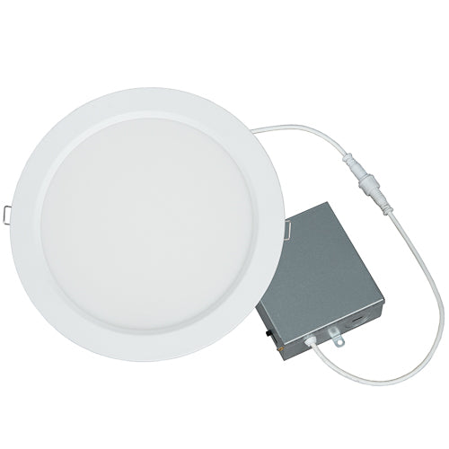 Energetic Lighting E2DLF25T8-92750 8" Downlight Slim w/ Junction Box, 25W, 120V, Dimmable, Color Selectable (6 pack)