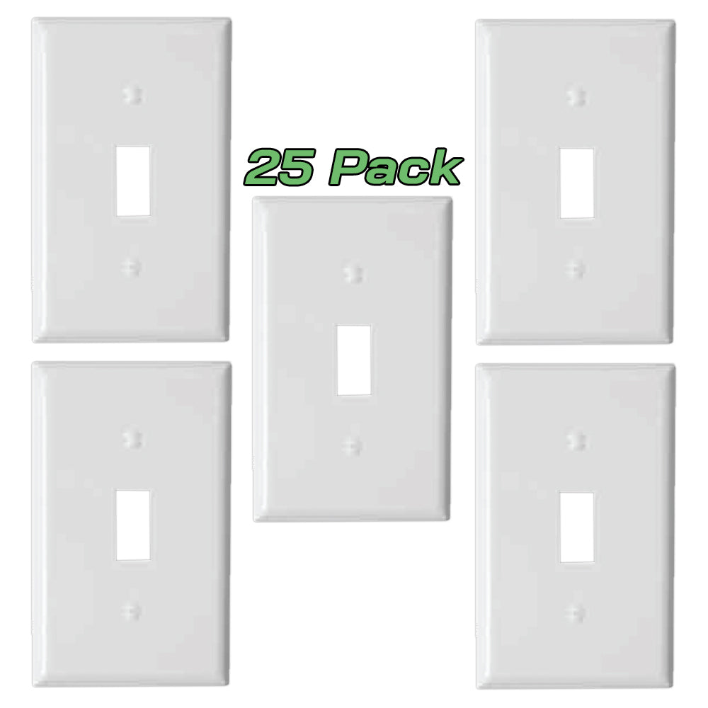 Energetic Lighting EWP-TSW-25P (25 Pack) Wall Plate for Toggle Switch
