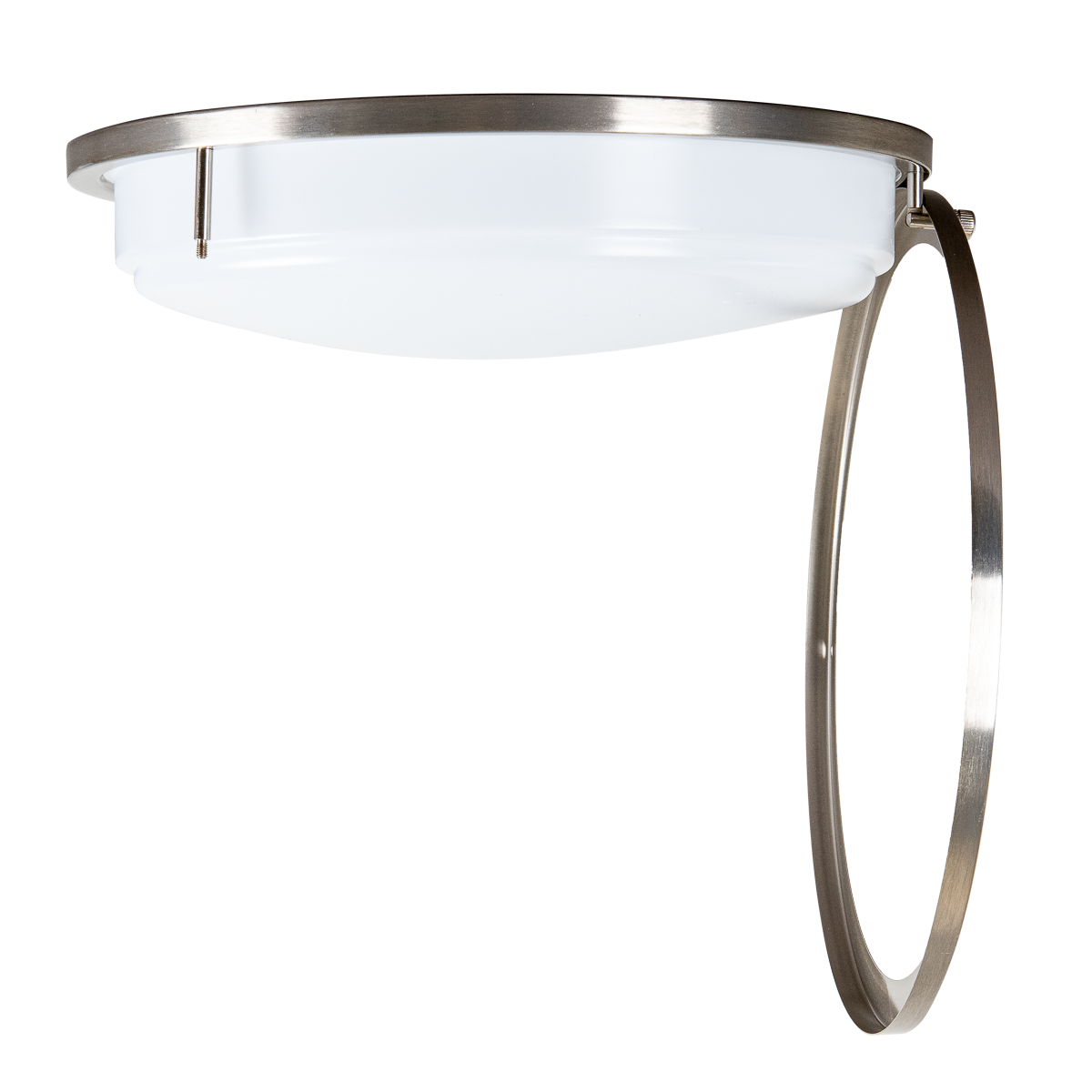 Energetic Lighting FMB12R12E92750 12" Flush Mount Double Ring Brushed Nickel 16W/14W/12W, 120V, Dimmable, Color Selectable