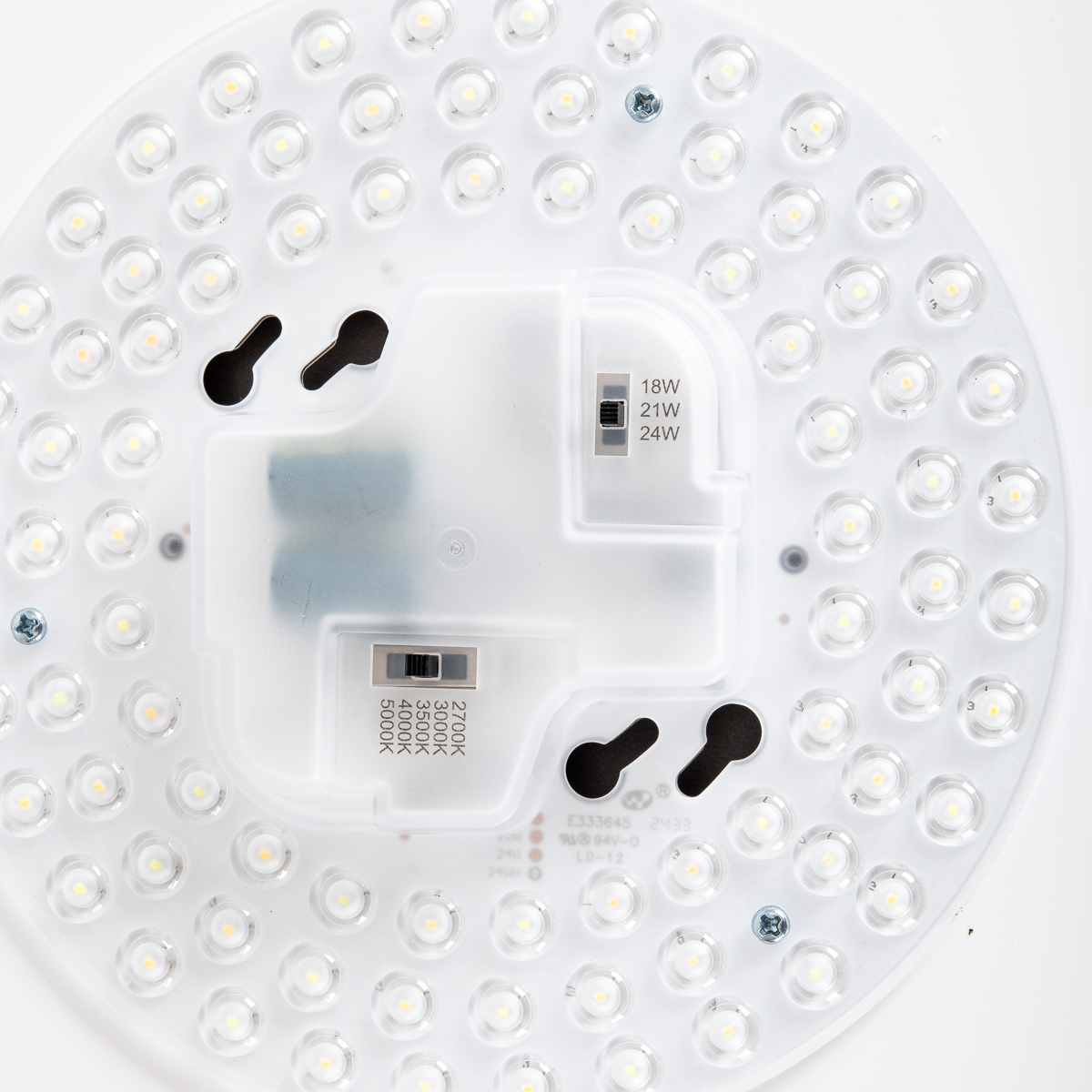 Energetic Lighting FMB16R22E92750 16" Flush Mount Double Ring Brushed Nickel 24W/21W/18W, 120V, Dimmable, Color Selectable