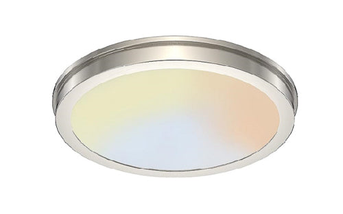 Energetic Lighting FMS01R16E92750-TF-BN 14" Flush Mount Double Ring Brushed Nickel 24W, 120V, Dimmable, Color Selectable