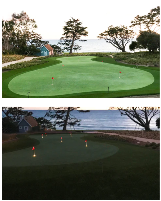 LED Golf Hole, Solid Brass Cup, Light, Pin, and Flags