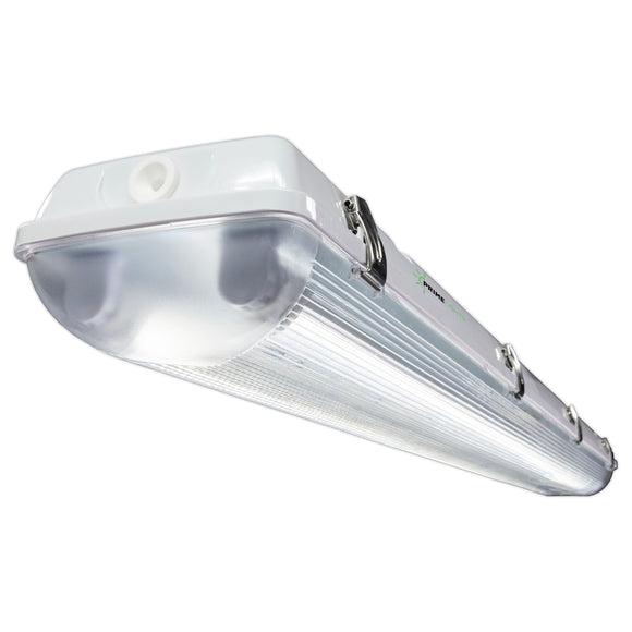 HAWKEYE 2 LED Utility Shop Light 4' T8 VaporTite Fixture 40-Watts Instant-On Clear Lamps 7,200 Lumens