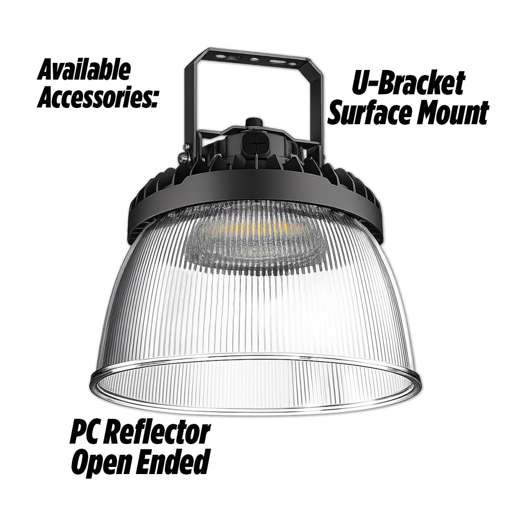 150/120/100W - Up to 21,000 Lumen LED Round High Bay UFO - Premium LED Chips