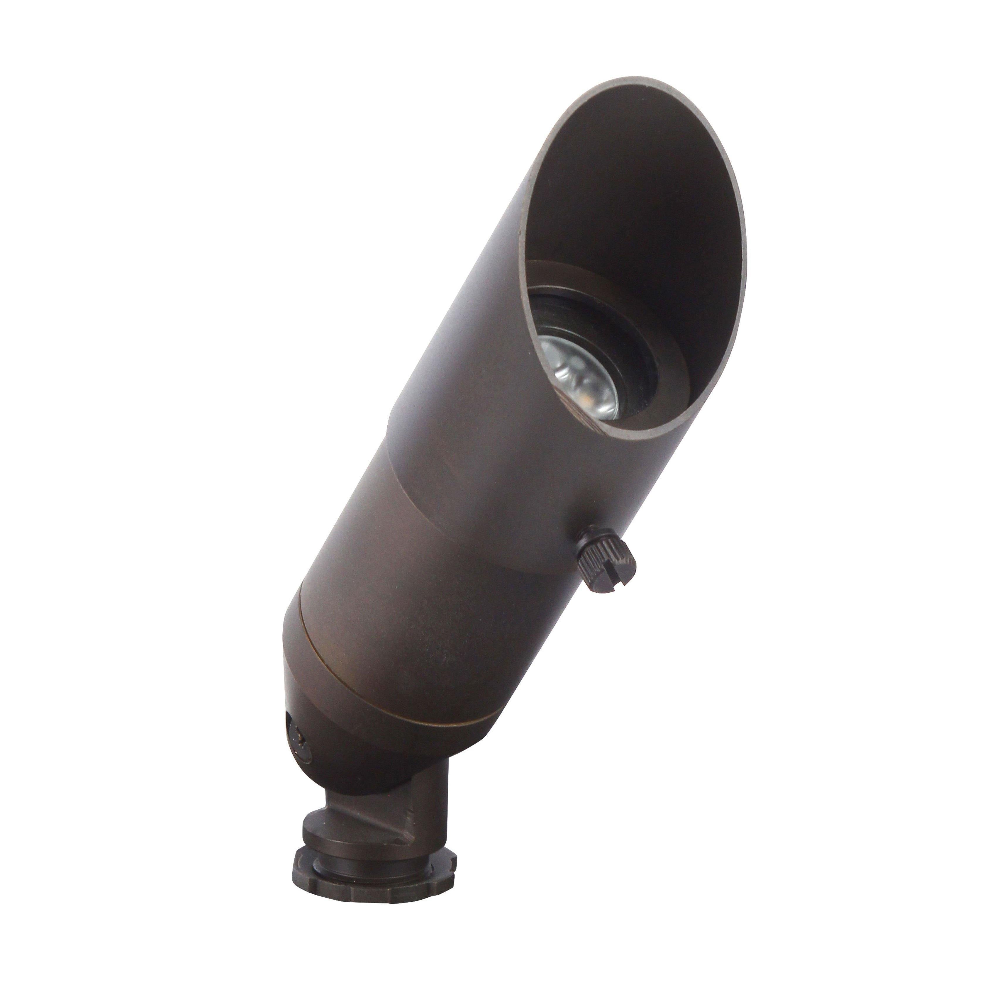 10 LED Accent Light Kit 1 - 75W Transformer w/ 250' Wire | Solid Brass | Matt Bronze or Black | 2700K Warm White