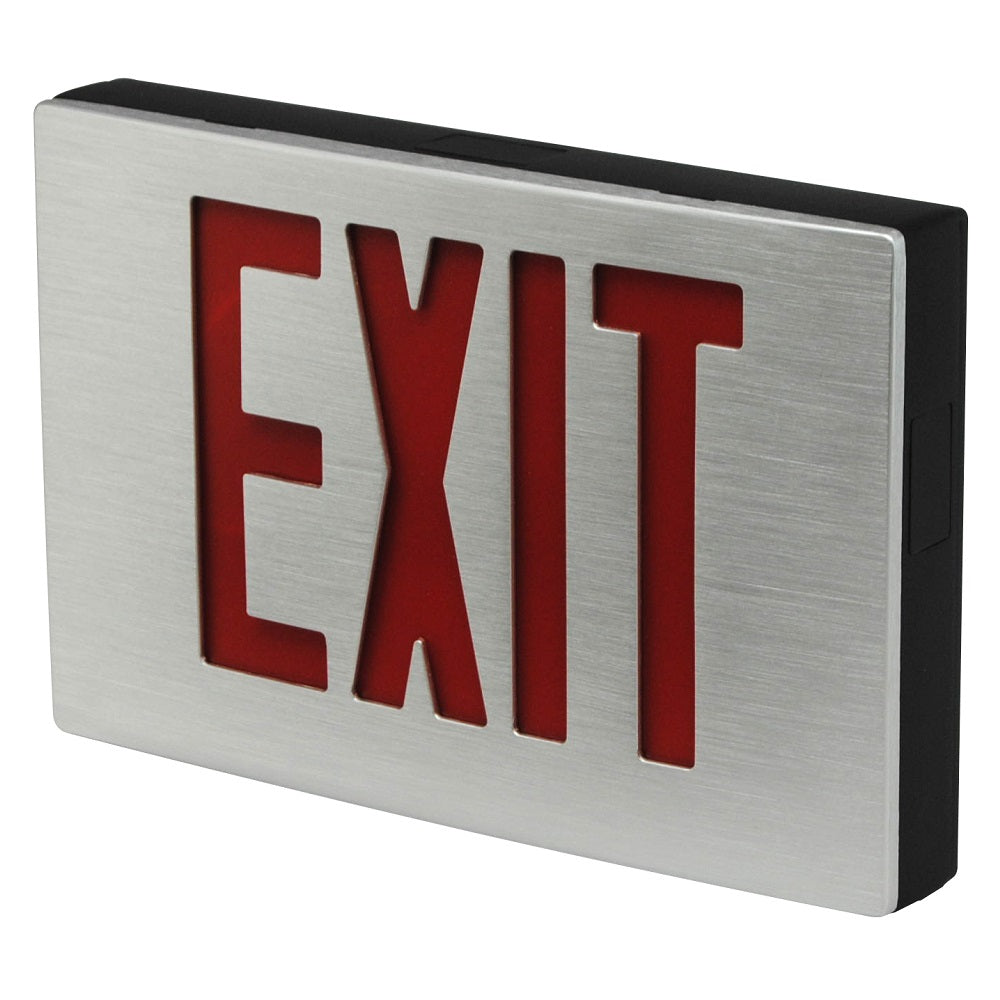 Die-Cast Aluminum Red or Green LED Exit Sign Single or Double Face ...