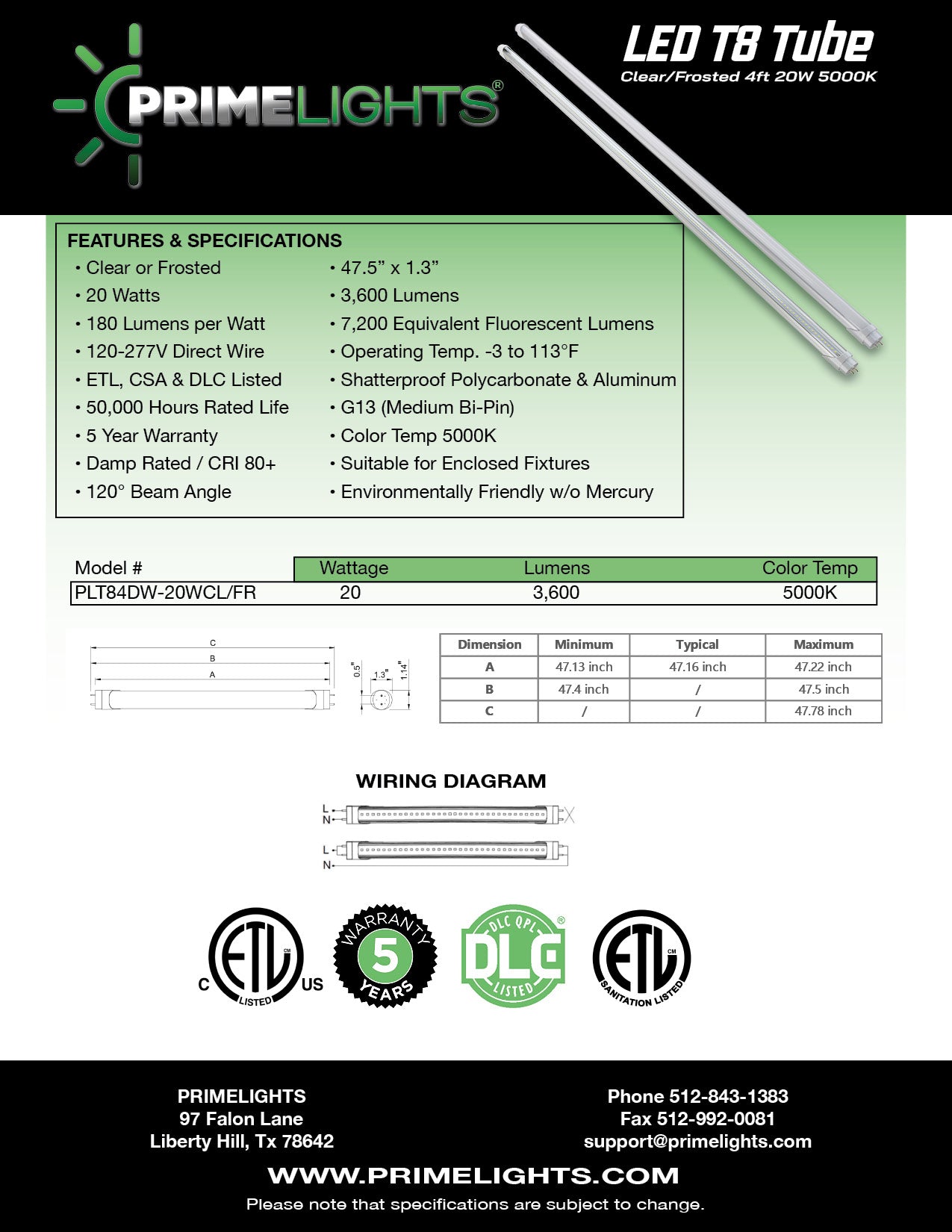 8ft. LED Motion Activated 8 Lamp STINGRAY® GEN 2 (Up to 36 ft Mounting Height) 160W - 28,800 Lumens - Clear/Frosted