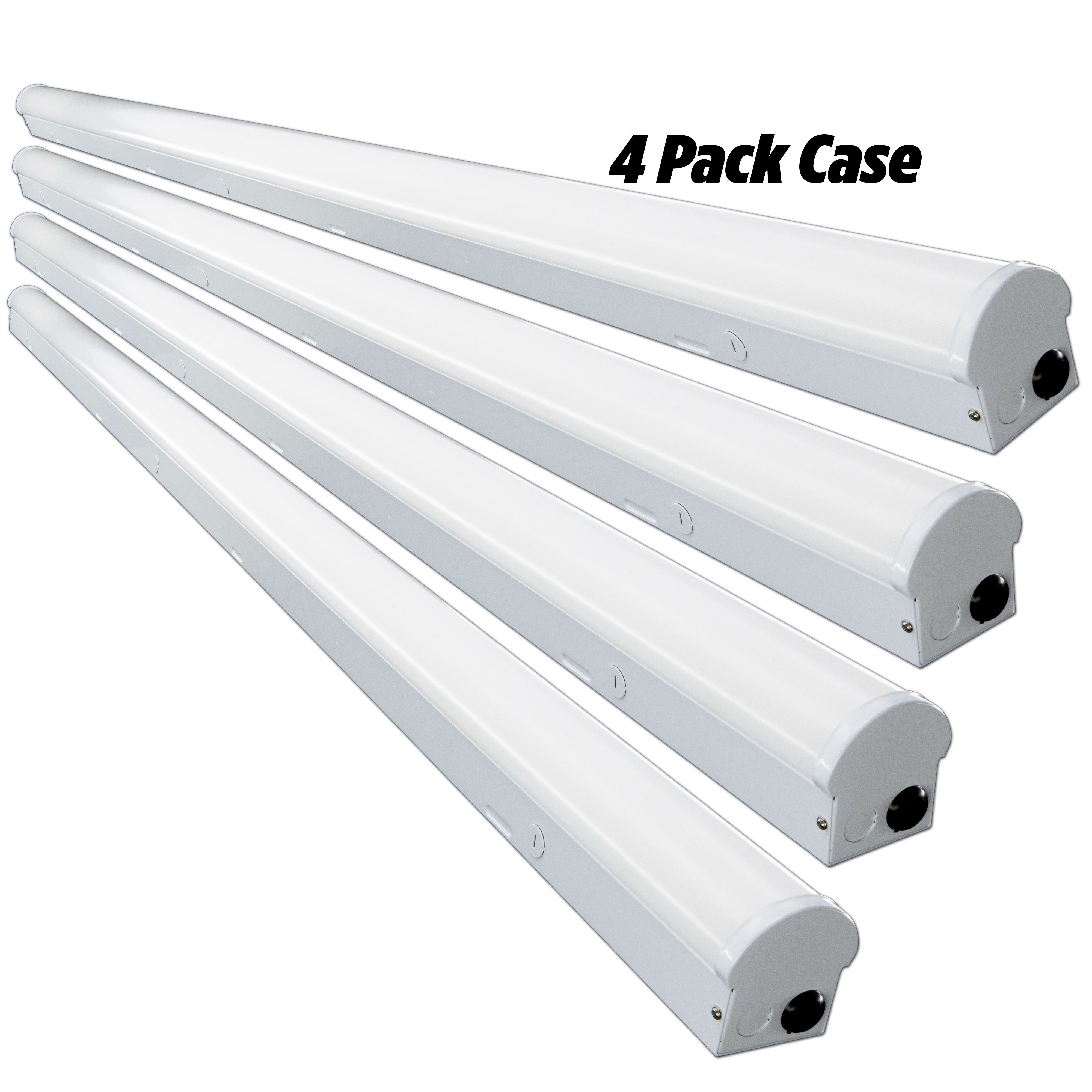 8ft LED Linear Round Over Lens Strip Light Up to 80W 15,000 Lumen - 4 Pack Case
