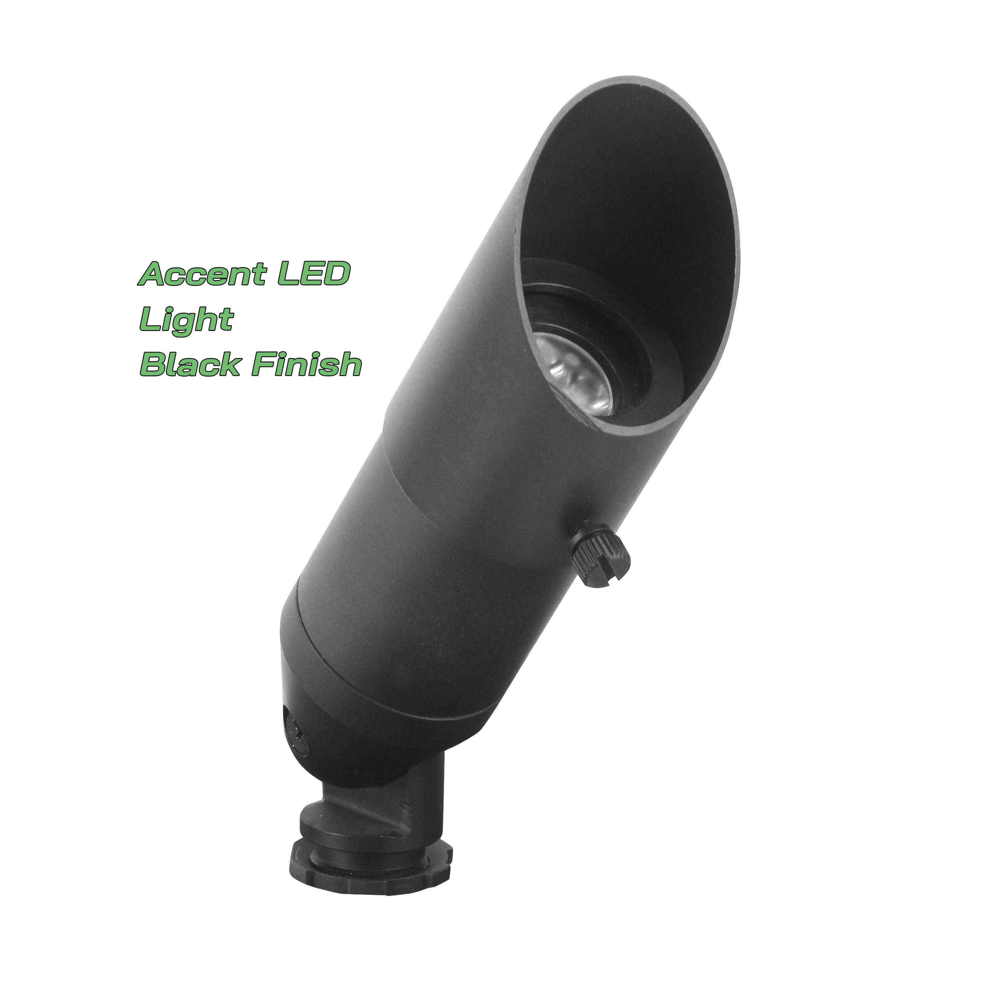 20 LED Light Kit 2 - 75W Transformer w/ 250' Wire | Solid Brass | Matt Bronze or Black | 2700K Warm White