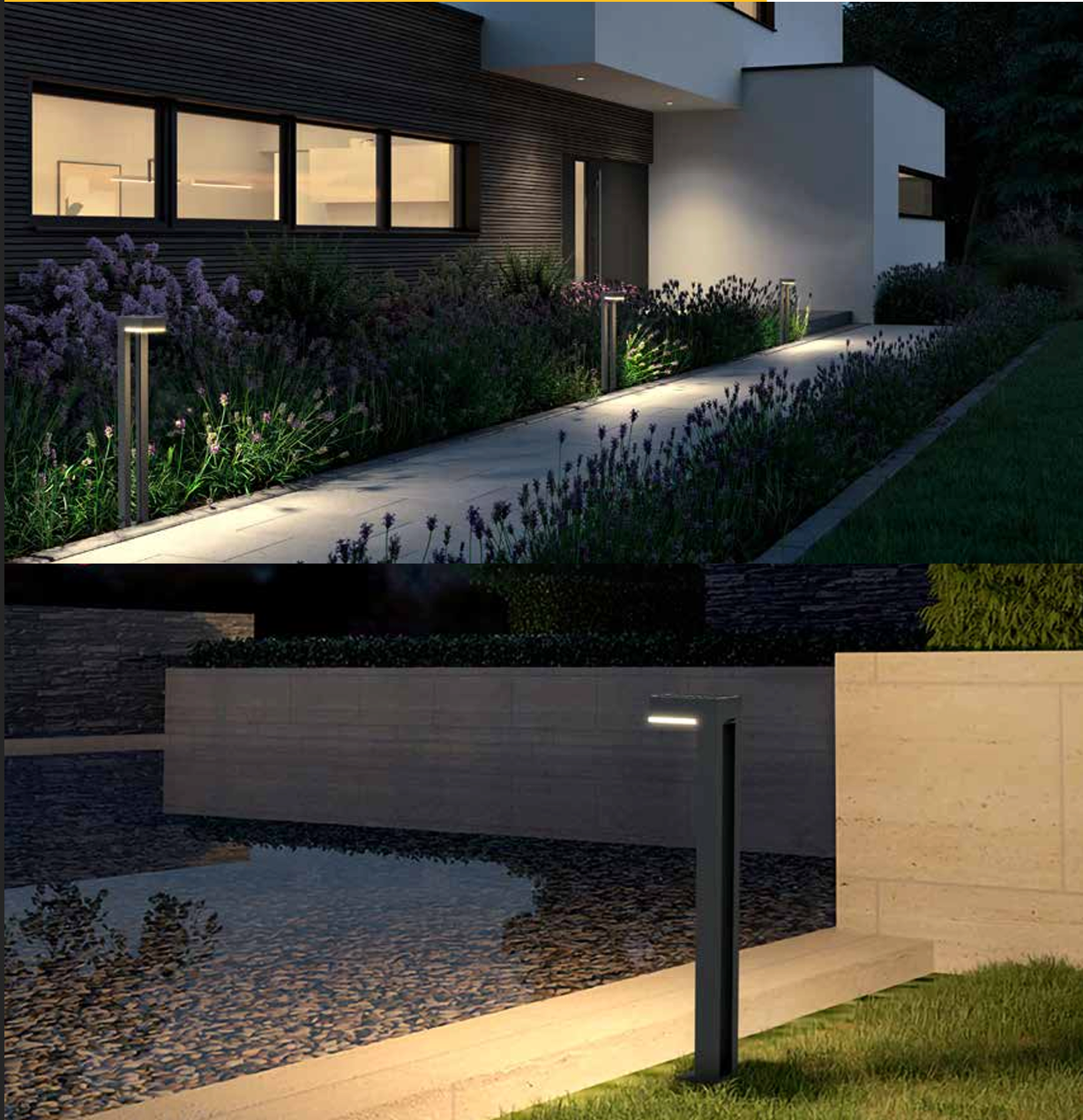 PrimeLights Solar - Solar Powered LED Modern Garden Path Light 1W, 100 Lumens