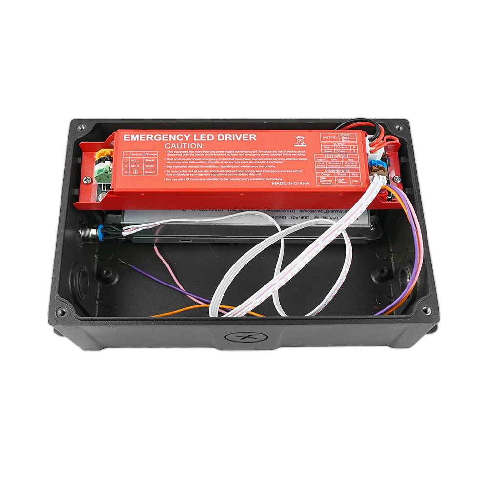 Exterior LED Emergency 90 Min Battery Junction Box 18Watt Output