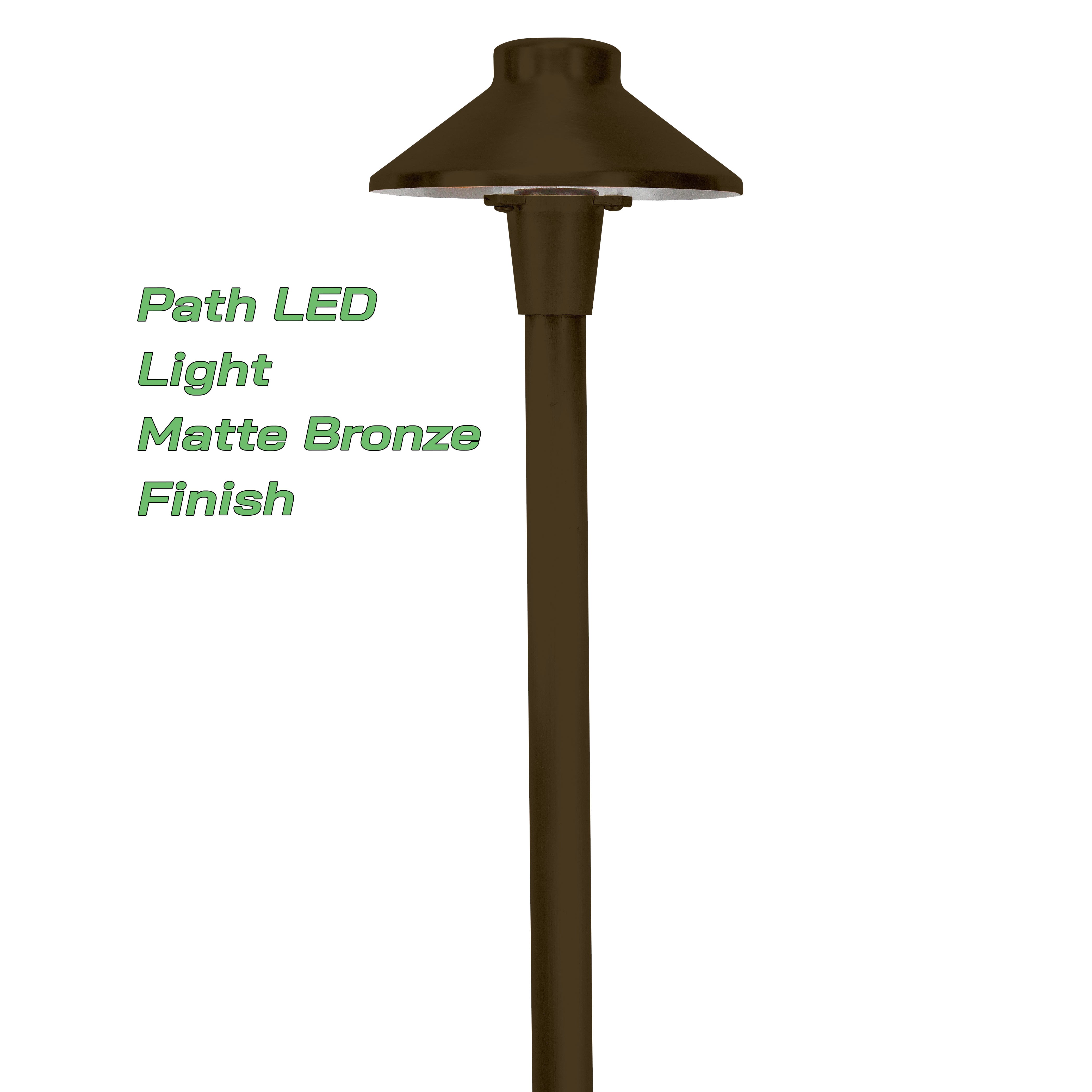 40 LED Light Kit 5 - 300W Transformer w/ 500' Wire | Solid Brass | Matt Bronze or Black | 2700K Warm White