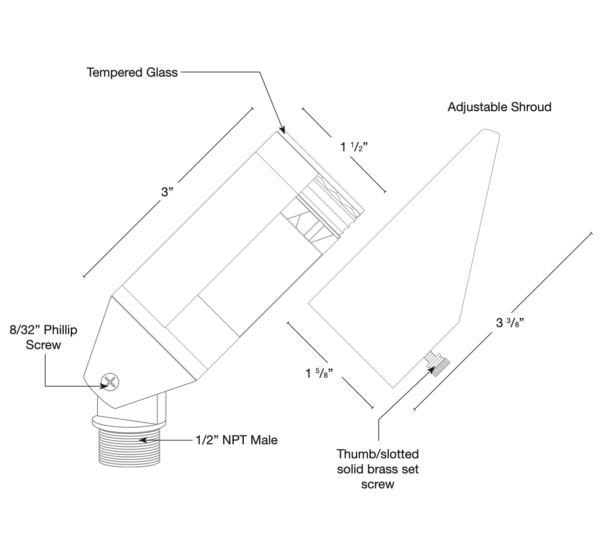 20 LED Light Kit 2 - 75W Transformer w/ 250' Wire | Solid Brass | Matt Bronze or Black | 2700K Warm White