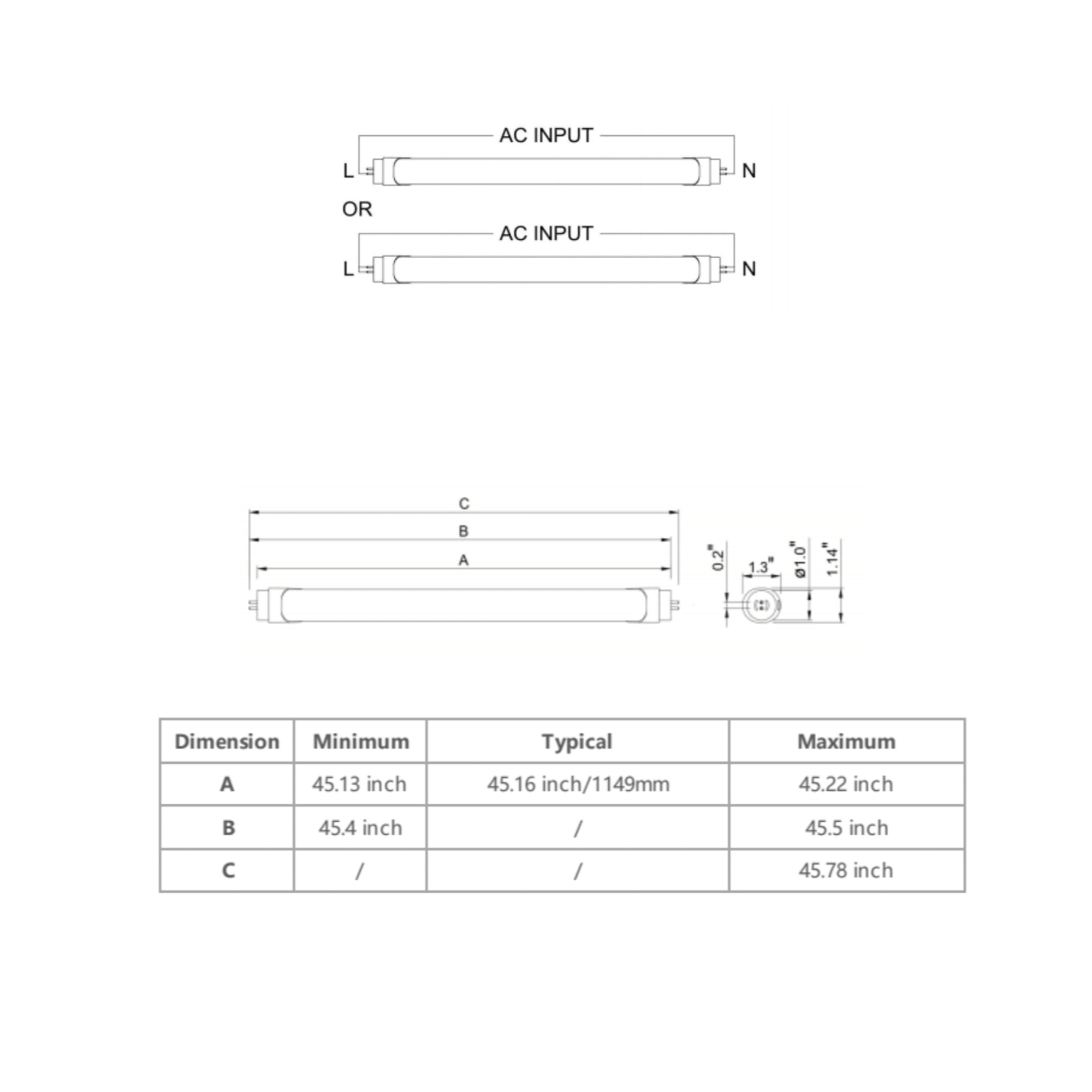 T5 LED Tube 20W, 4000LM, 5000K 4FT Type A Wiring (Case of 25)