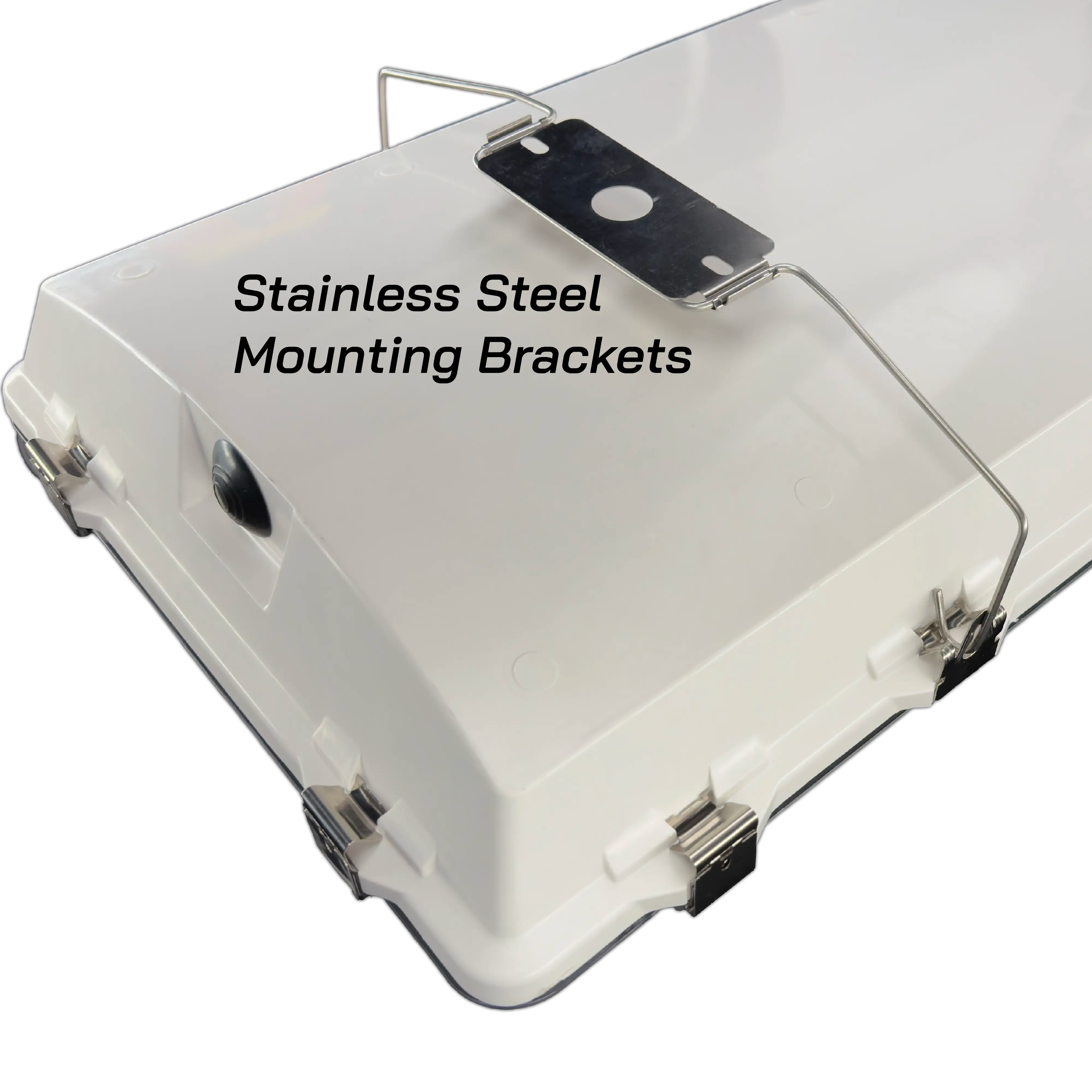 HAWKEYE 4 LED Utility Shop Light 4' T8 Vaportight Fixture 80 Watt Instant-On Frosted Lamps 14,440 Lumens