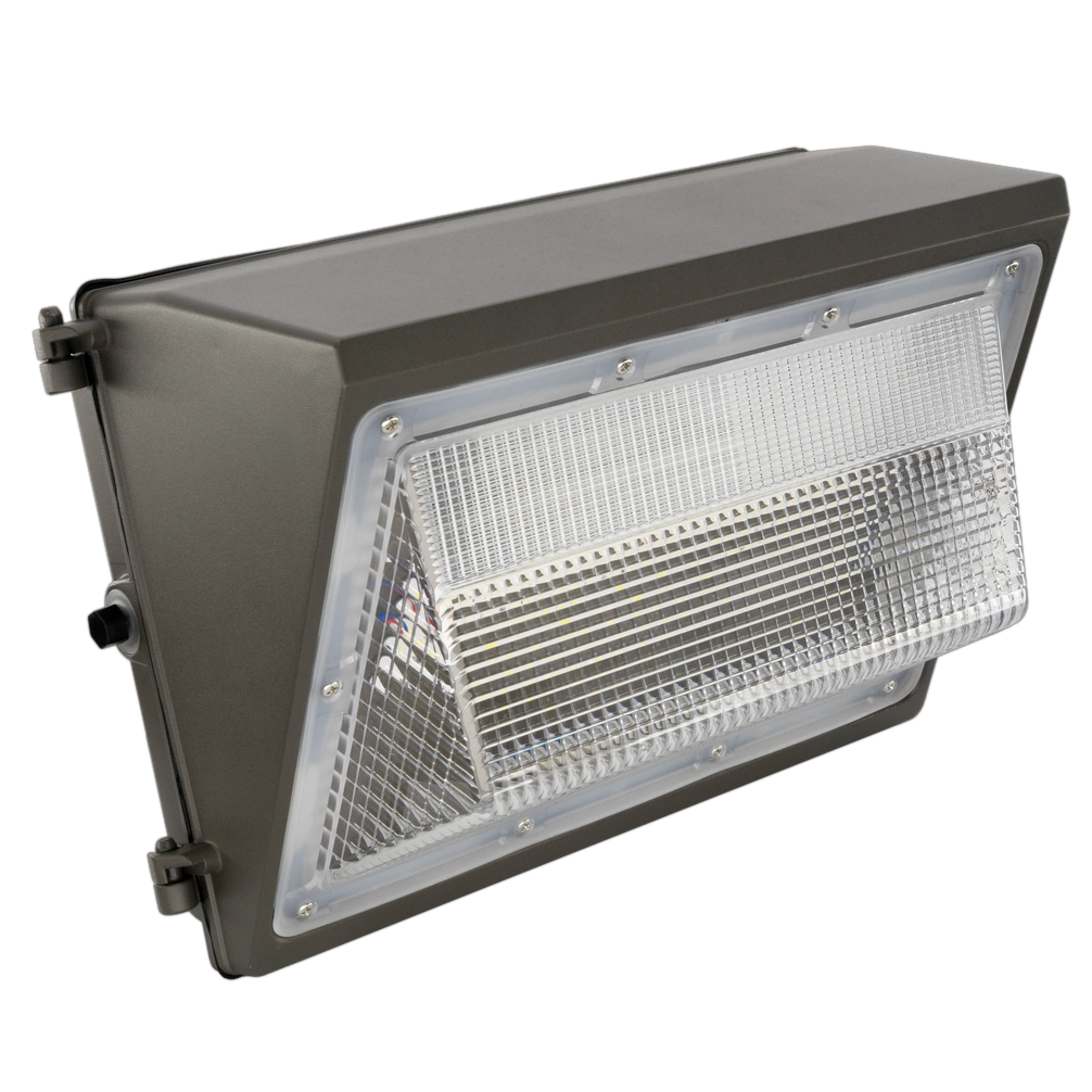 80 Watt Outdoor Traditional LED Wall Pack 10,400 Lumen Photocell, Dimmable