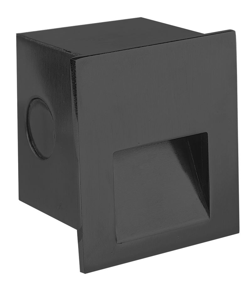 Recessed Wall-Mount Down Light | Solid Brass | Matte Bronze or Black |2700K Warm White