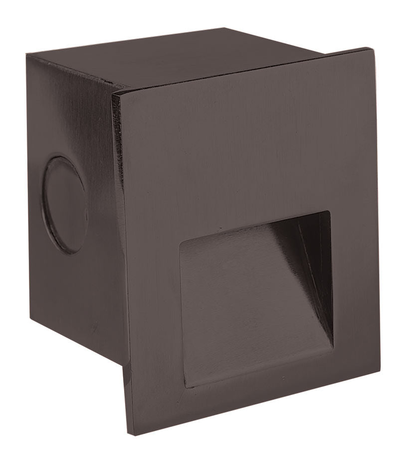 Recessed Wall-Mount Down Light | Solid Brass | Matte Bronze or Black |2700K Warm White