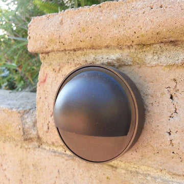 Round Surface Wall Mount Down Light | Solid Brass or Copper | Matte Bronze, Black or Raw Copper | 2700K Warm White