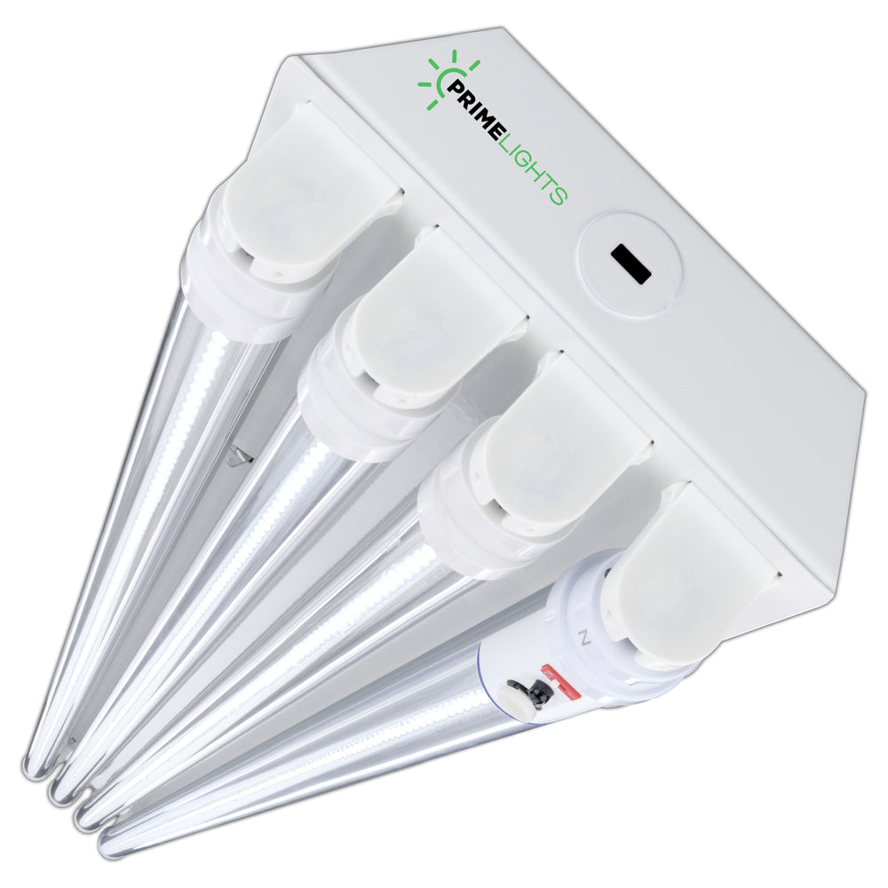 4ft. LED 4 Lamp STINGRAY® GEN 2 (Up to 15 ft Mounting Height) 80W - 14,400 Lumens - With 90 Minute Emergency Battery Backup - Clear/Frosted