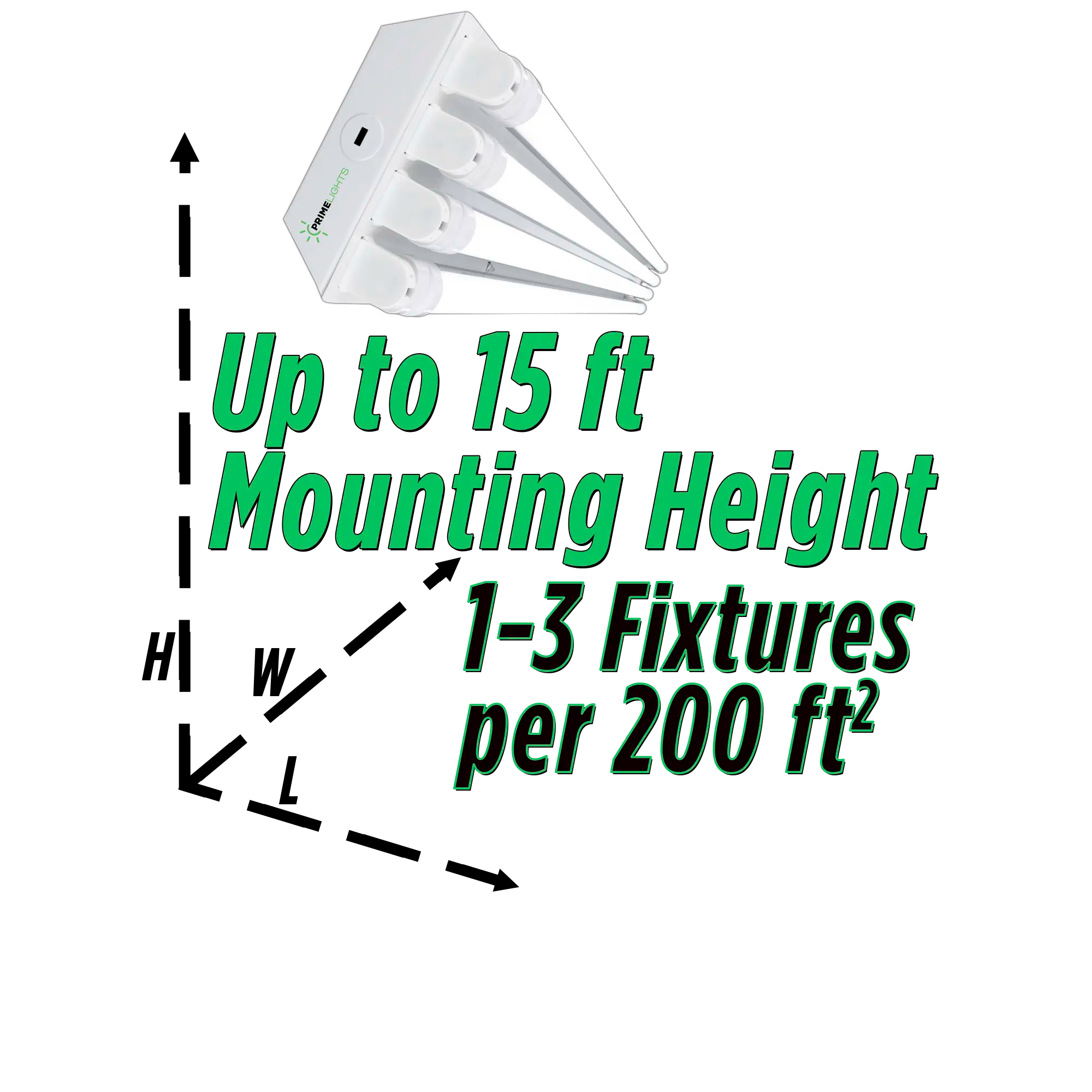 4ft. LED 4 Lamp STINGRAY® GEN 2 (Up to 15 ft Mounting Height) 80W - 14,400 Lumens - Clear/Frosted