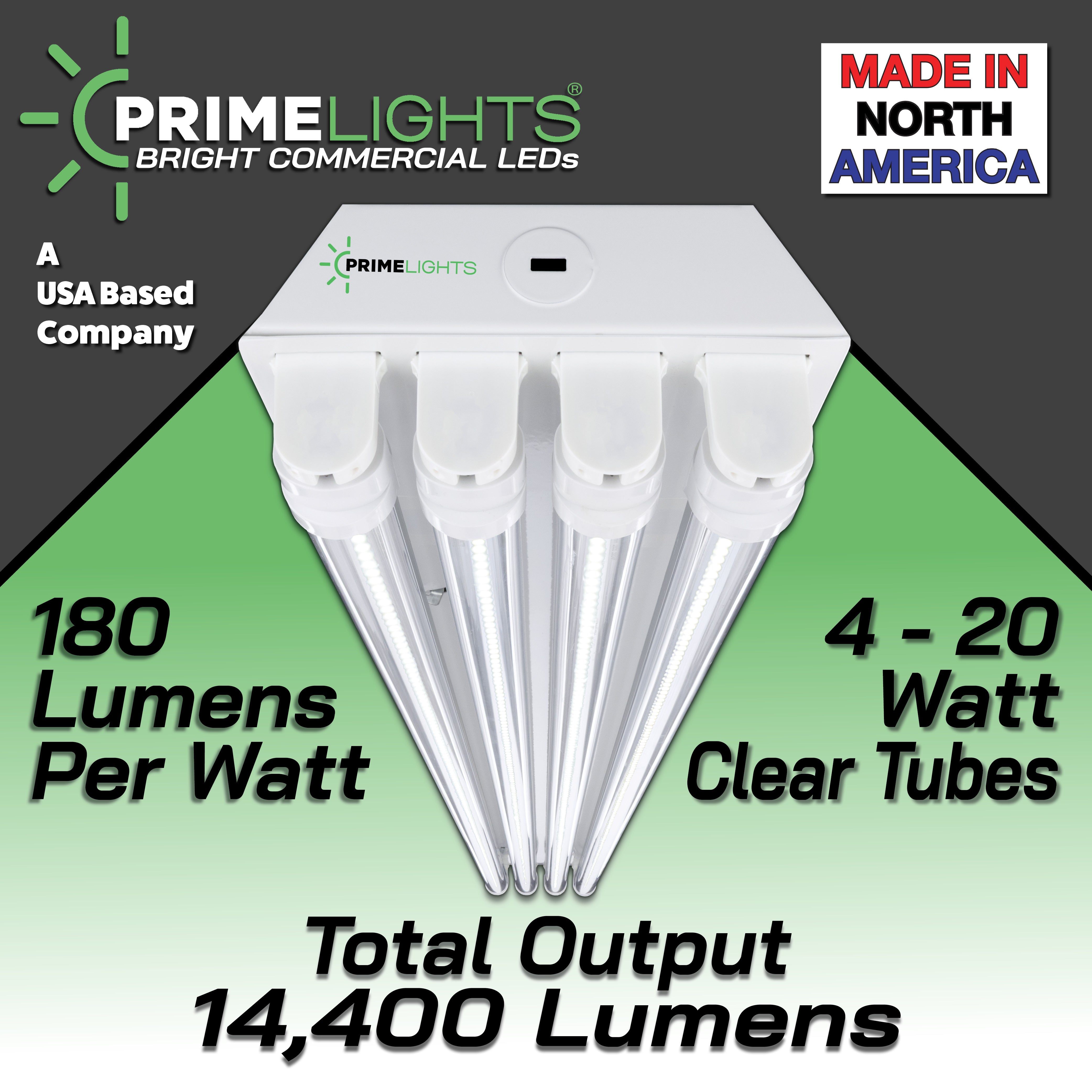 4ft. LED 4 Lamp STINGRAY® GEN 2 (Up to 15 ft Mounting Height) 80W - 14,400 Lumens - Clear/Frosted