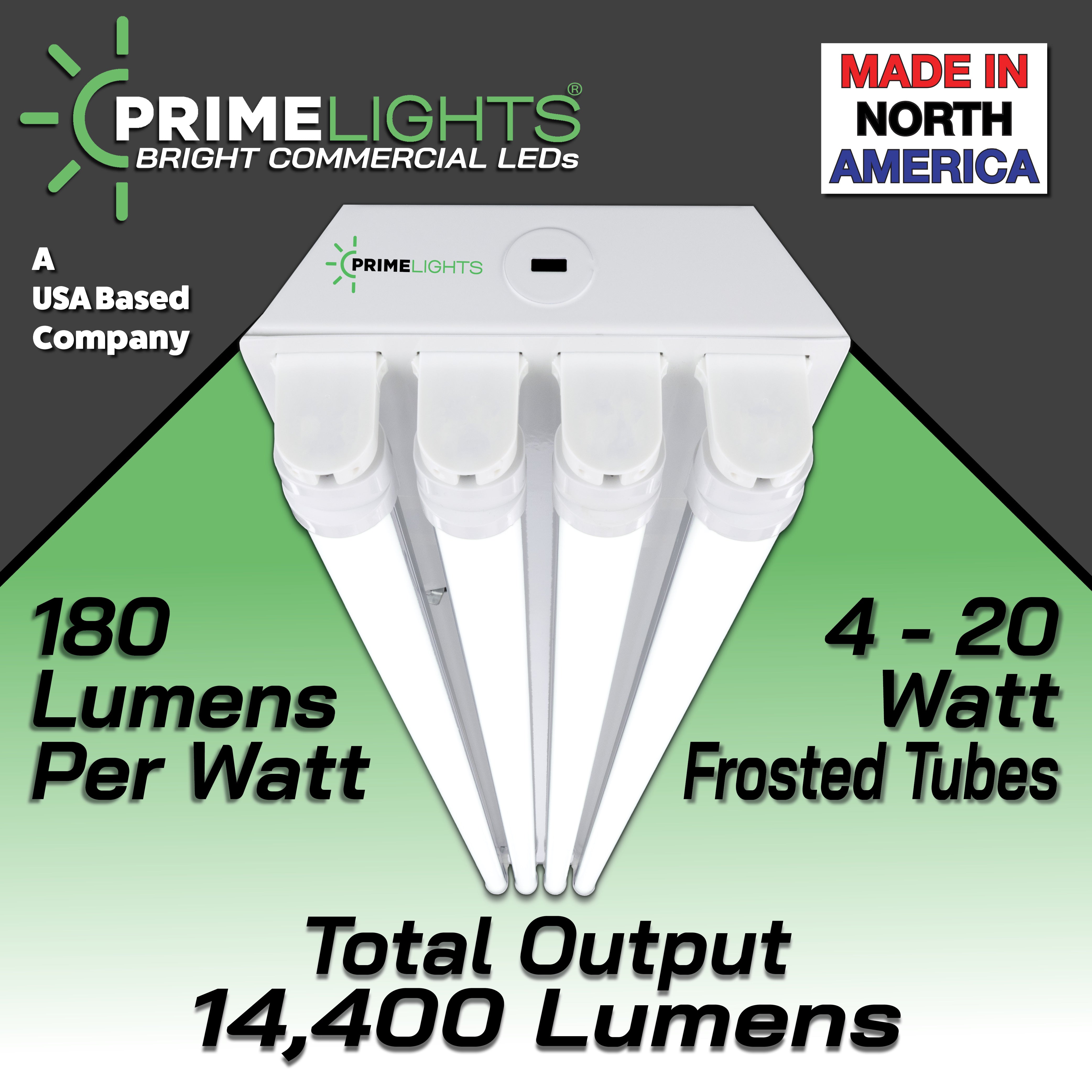 4ft. LED 4 Lamp STINGRAY® GEN 2 (Up to 15 ft Mounting Height) 80W - 14,400 Lumens - Clear/Frosted