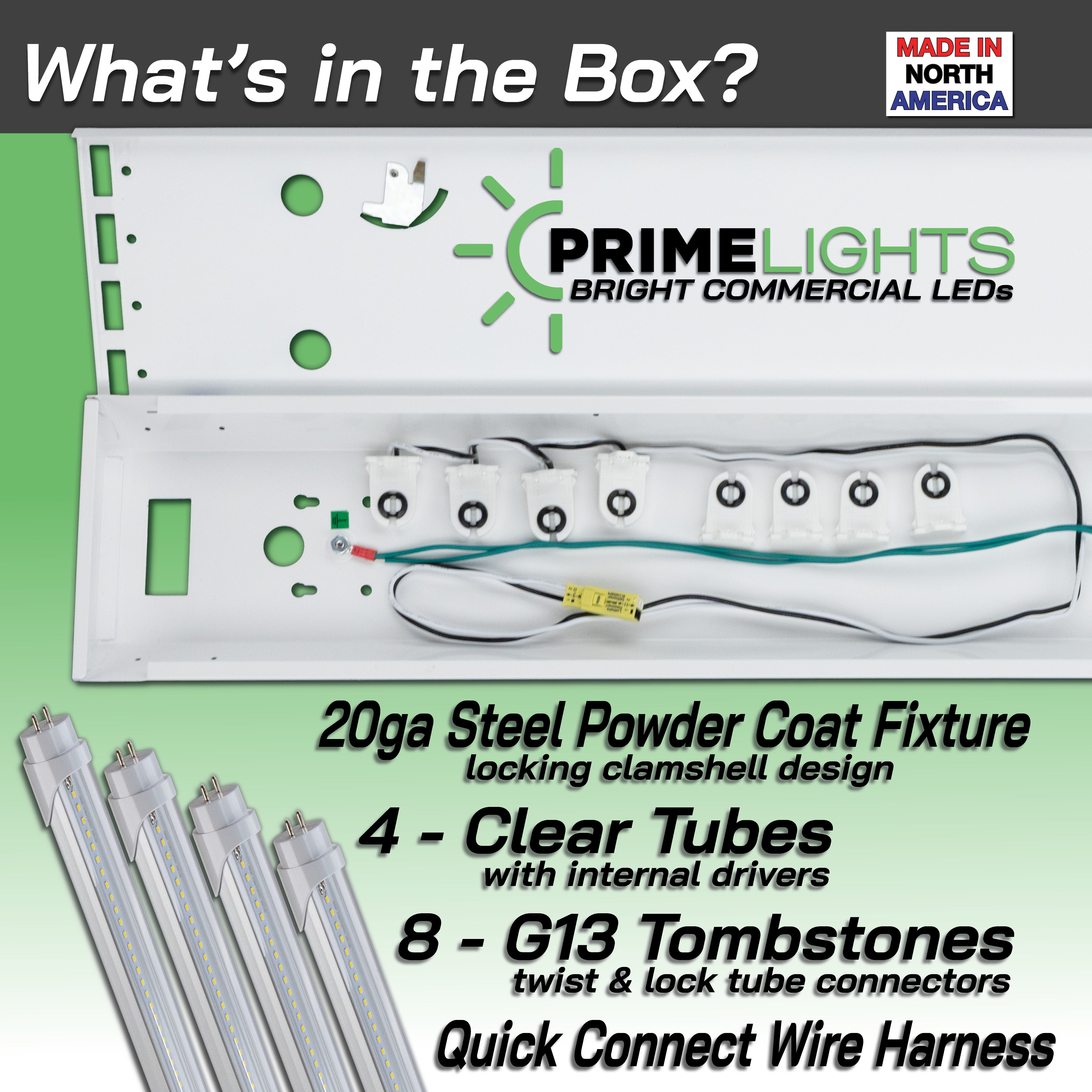 4ft. LED 4 Lamp STINGRAY® GEN 2 (Up to 15 ft Mounting Height) 80W - 14,400 Lumens - Clear/Frosted