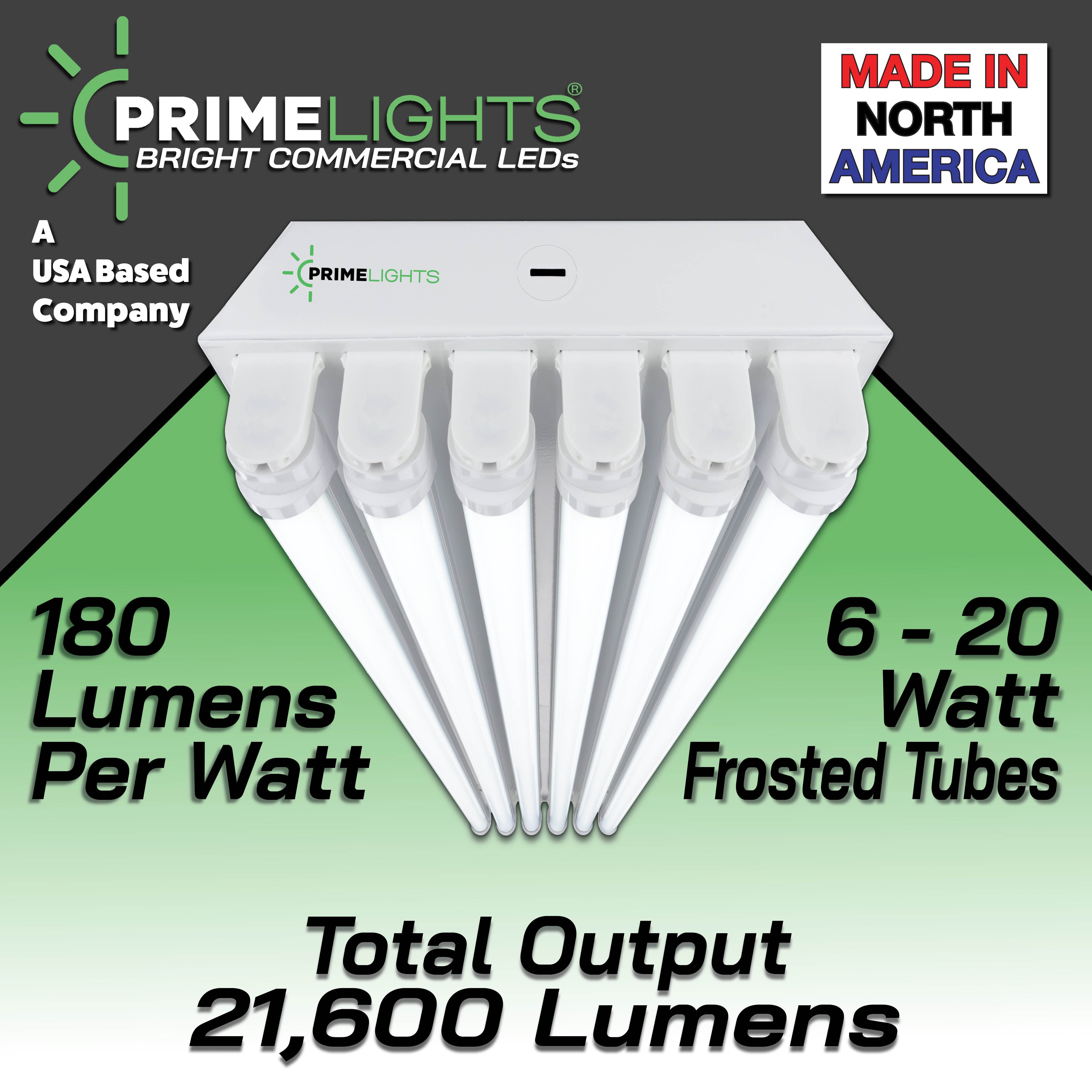 4ft. LED 6 Lamp STINGRAY®  GEN 2 (Up to 30 ft Mounting Height) 120W - 21,600 Lumens - Clear/Frosted