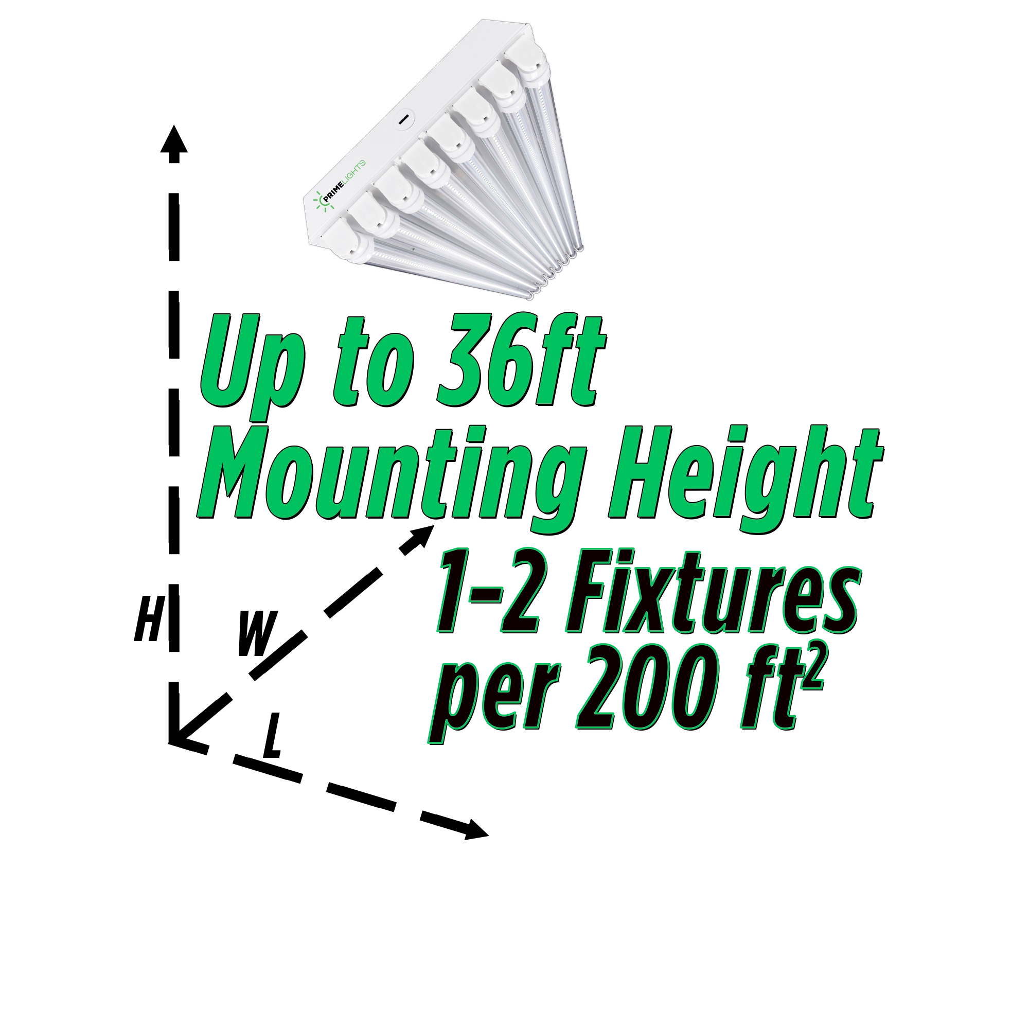4ft. LED 8 Lamp STINGRAY® GEN 2 (Up to 36 ft Mounting Height) 160W - 28,800 Lumens - Clear/Frosted