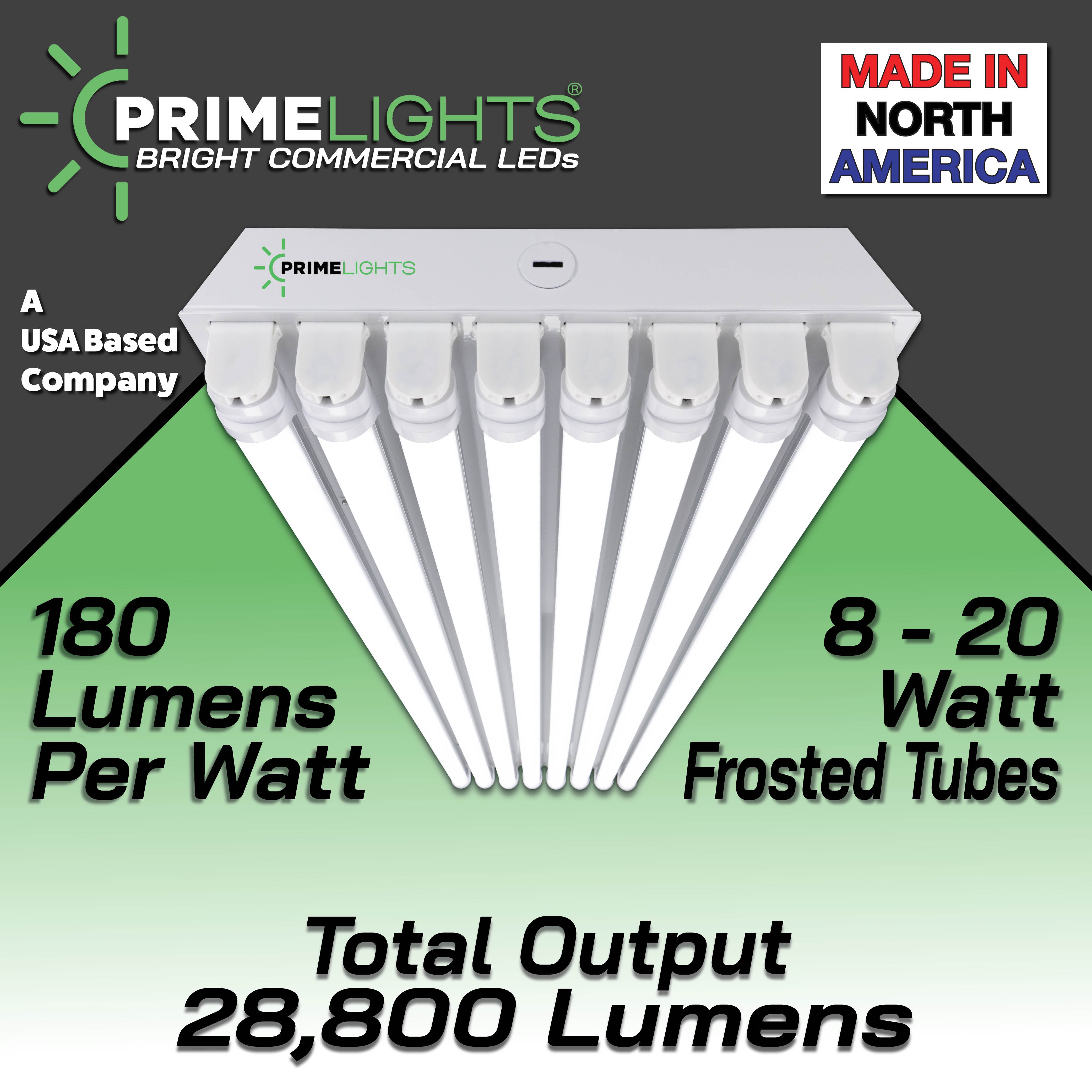 4ft. LED 8 Lamp STINGRAY® GEN 2 (Up to 36 ft Mounting Height) 160W - 28,800 Lumens - Clear/Frosted