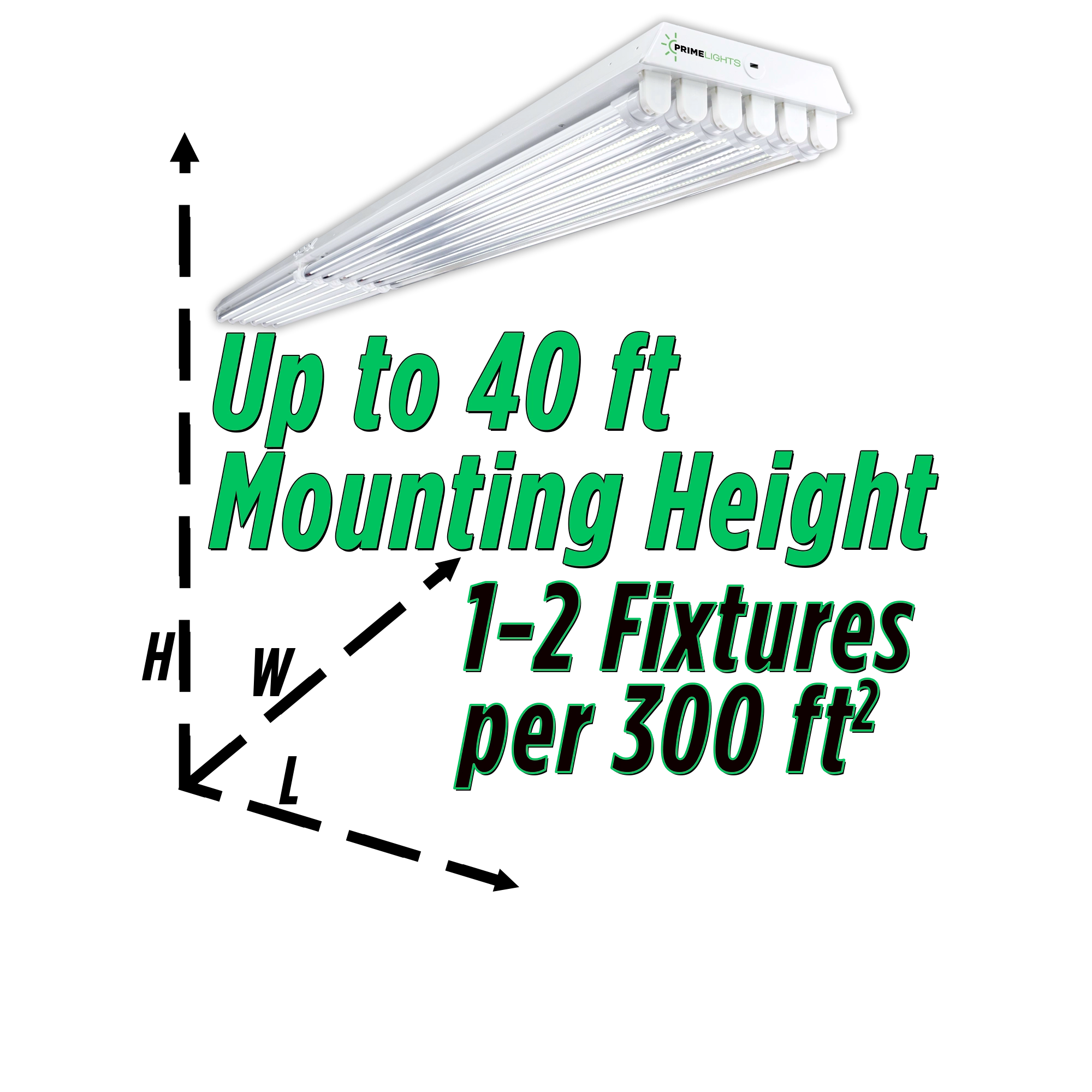 8ft. LED 12 Lamp STINGRAY® GEN 2 (Up to 40 ft Mounting Height) 240W - 43,200 Lumens - Clear/Frosted